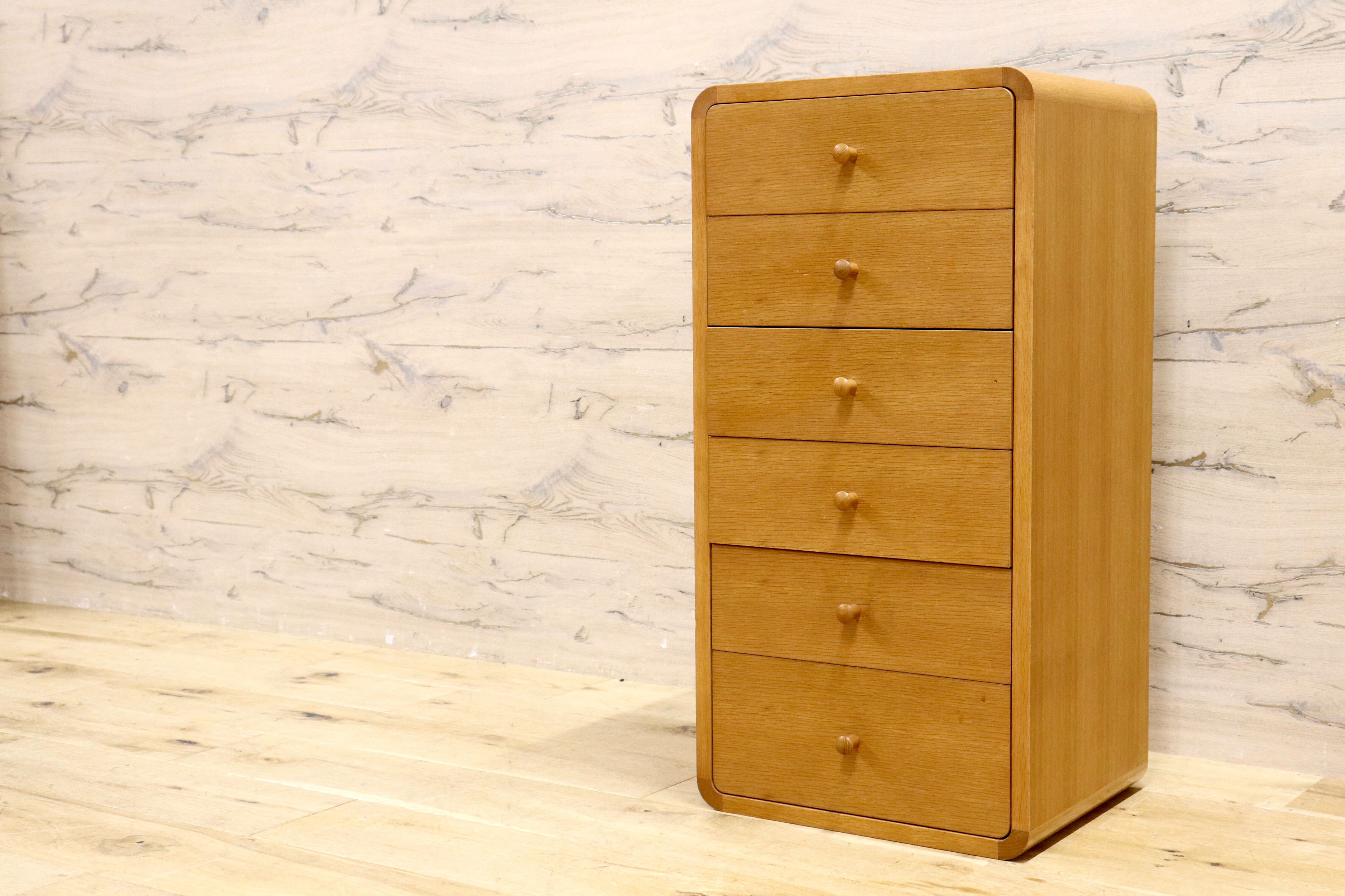 GMIS176○nissin / 日進木工 BRICK BLOCK ブリックブロック 6段チェスト ミニチェスト 引き出し 収納家具 木製家具 飛騨高山