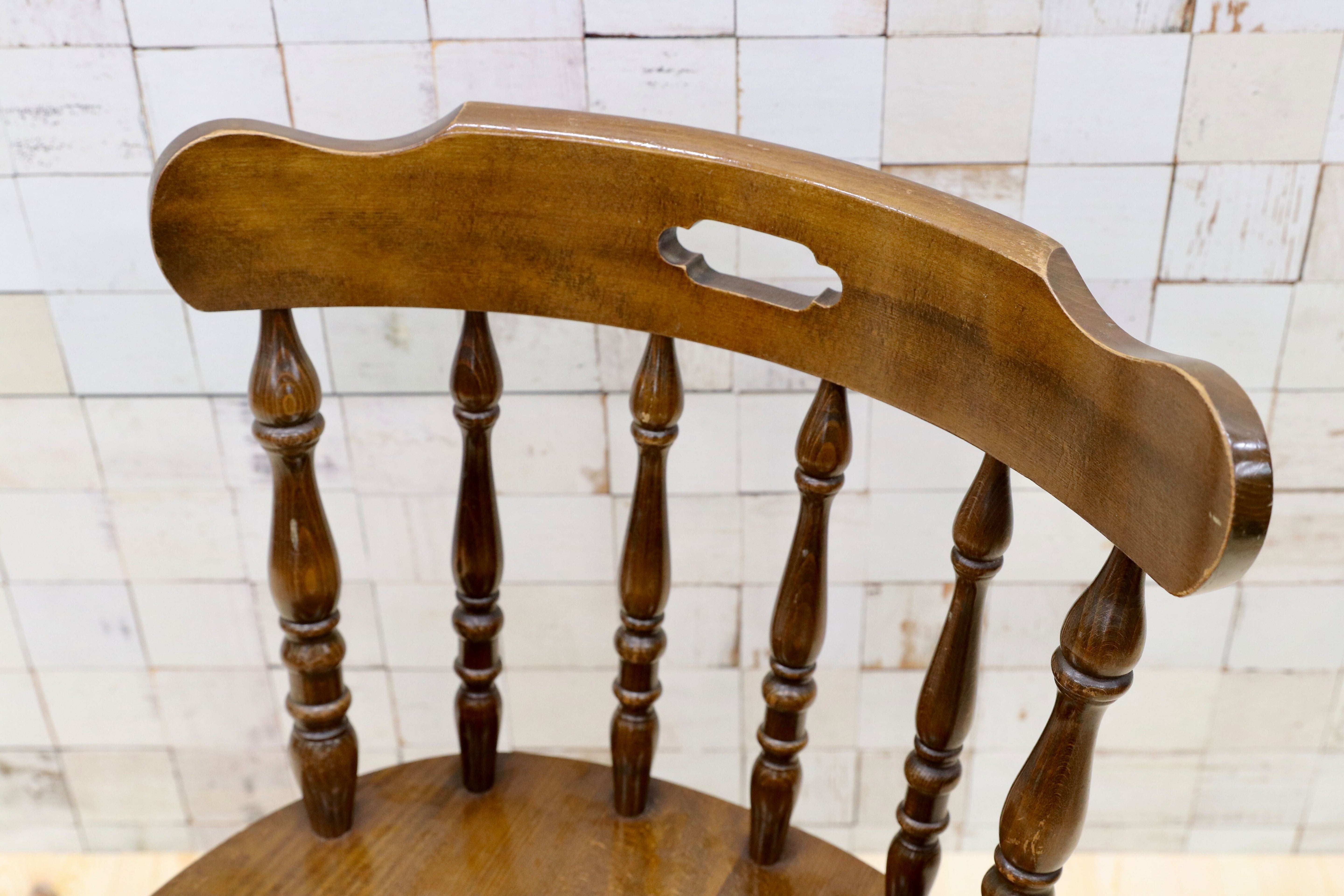 GMGK482○ブナ材 サイドチェア ウィンザーチェア ダイニングチェア 椅子 カントリー ヴィンテージ アンティーク検)柏木工 飛騨産業