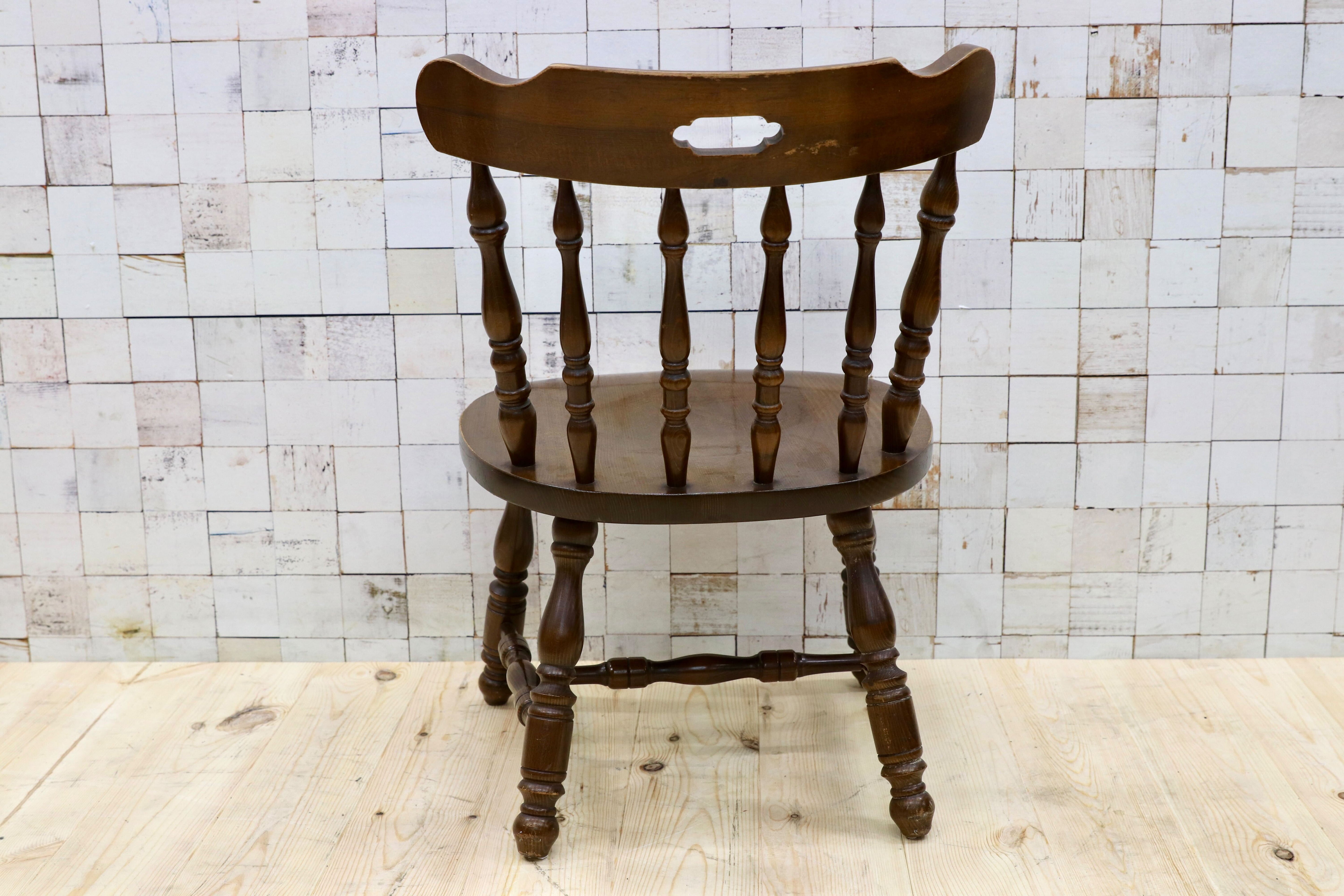 GMGK482○ブナ材 サイドチェア ウィンザーチェア ダイニングチェア 椅子 カントリー ヴィンテージ アンティーク検)柏木工 飛騨産業