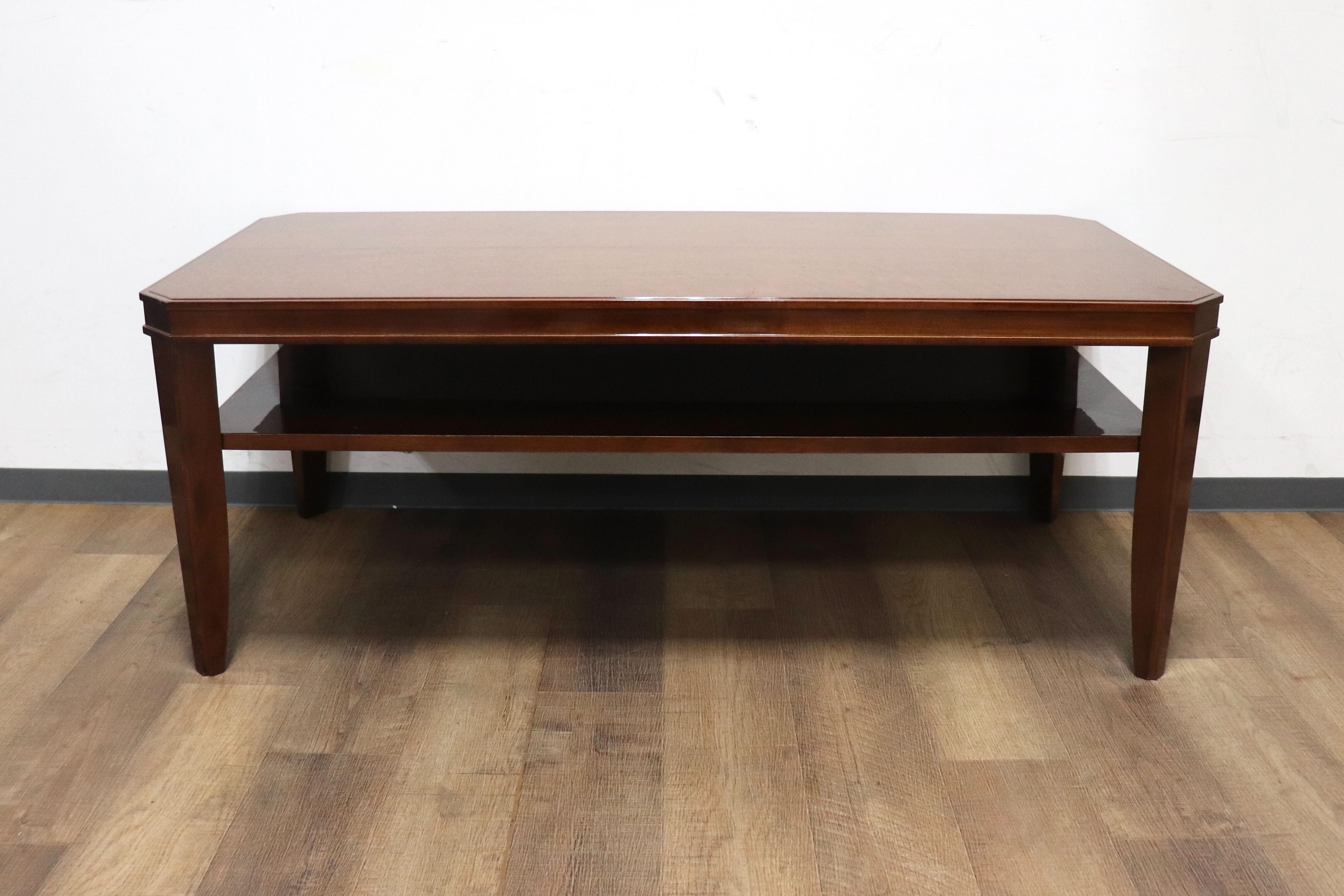 GMHK195○MORISHIGE / モリシゲ グランロゼ センターテーブル リビングテーブル 机 樺材 クラシック IDC大塚家具 定価約19万