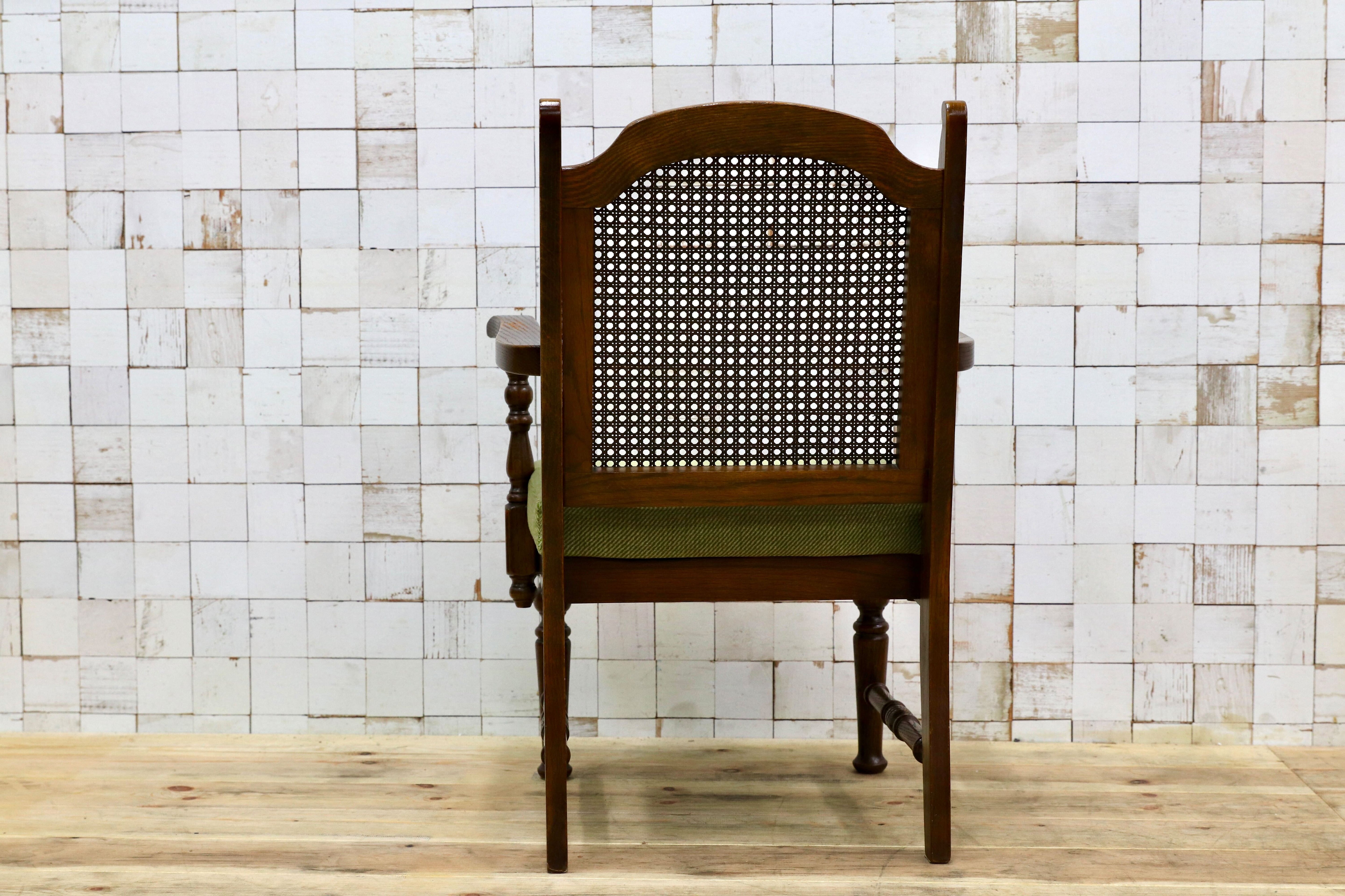 GMIK447B○三越家具 Brugge ブルージュ アームチェア ダイニングチェア 椅子 オーク ファブリック 英国カントリー アンティーク調 レトロ