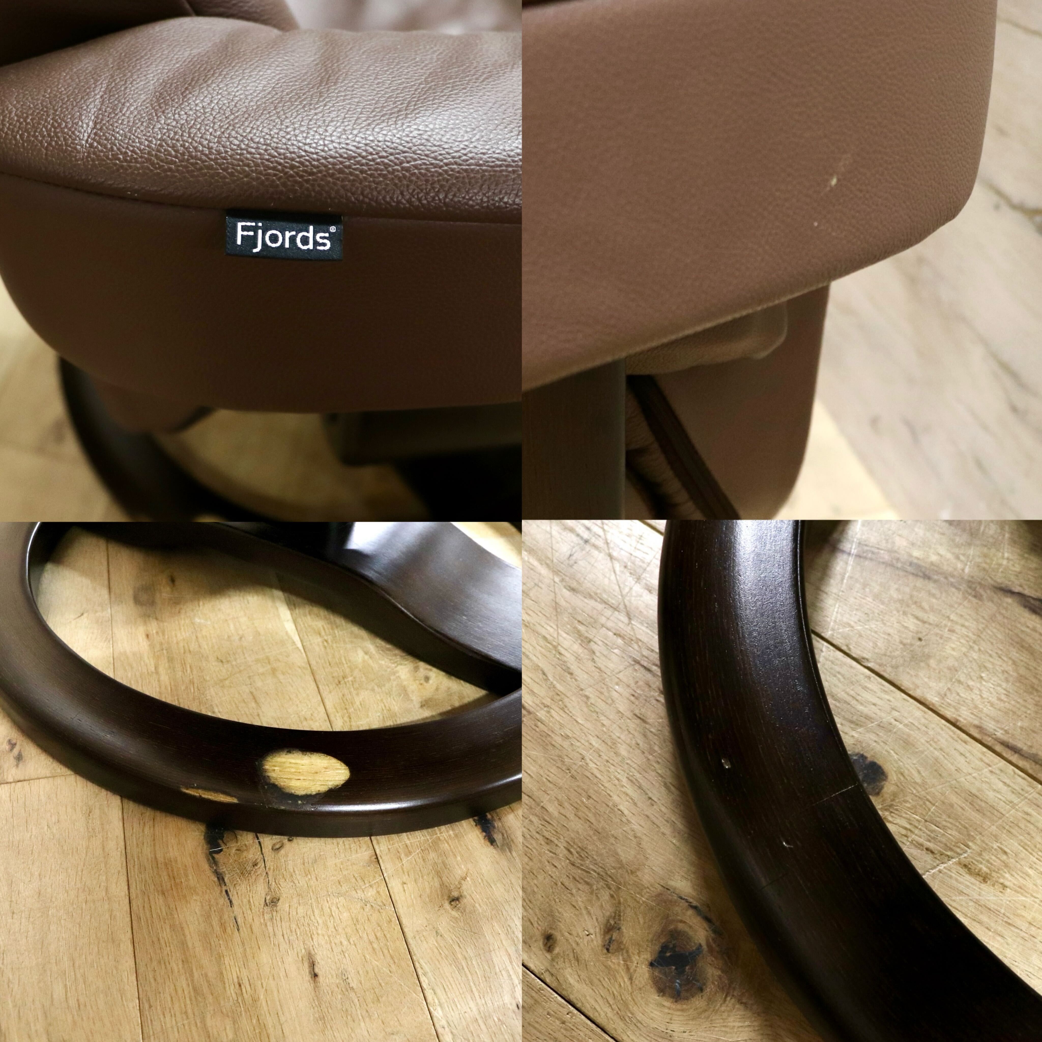 GMHS507○Fjords / フィヨルド SIMMONS シモンズ パーソナルチェア リクライニングチェア シングルソファ ブラウン 北欧 ノルウェー 本革