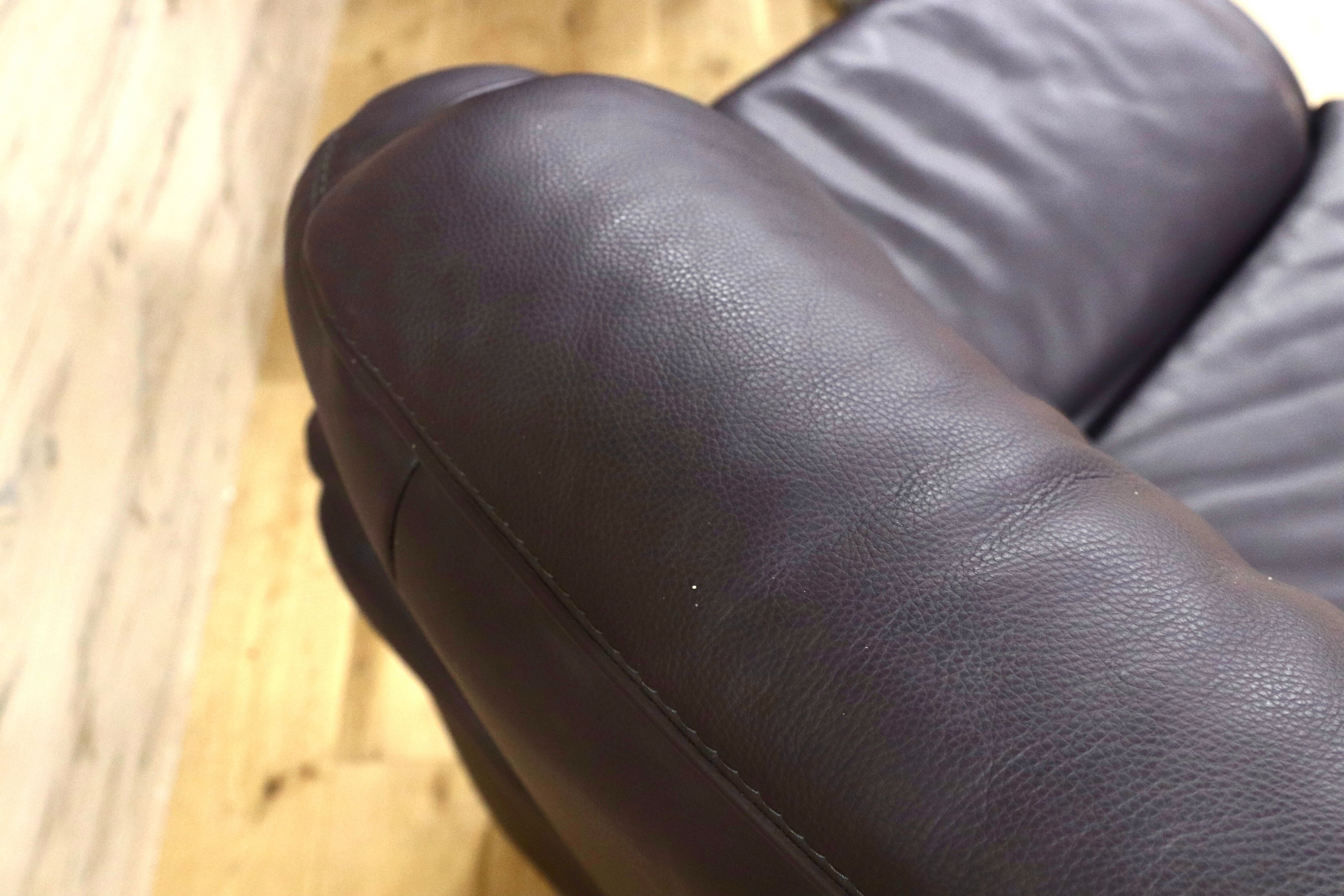 GMIK905C○himolla / ヒモラ パシフィック 3人掛けソファ トリプルソファ 総本革 ダークブラウン ドイツ IDC大塚家具 定価約80万 ※訳あり