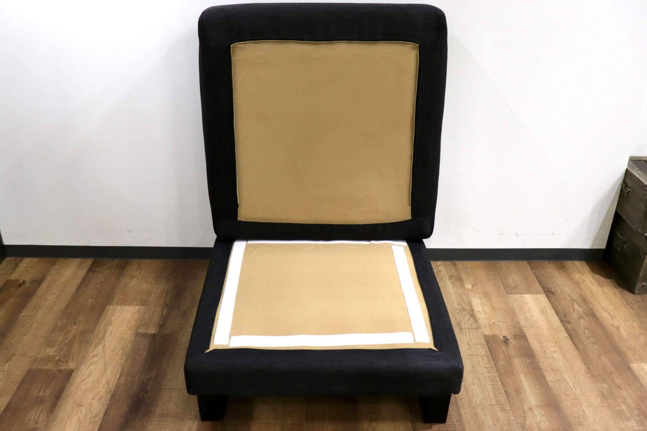 GMHH430○Armonia / アルモニア CIELO シエロ オットマン フットスツール ファブリック カバーリング ダークグレー 約6.9万 展示品