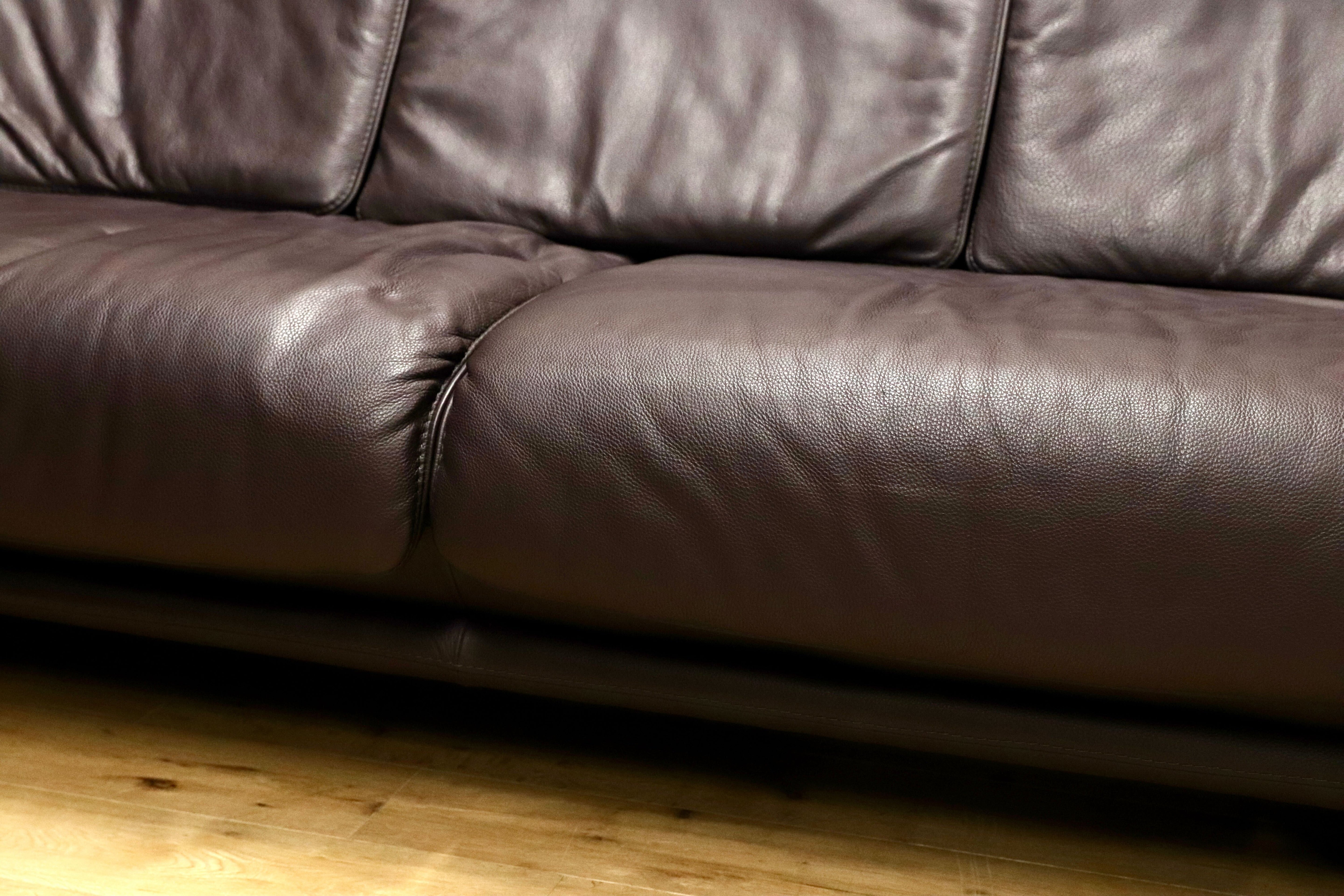 GMIK905B○himolla / ヒモラ パシフィック 3人掛けソファ トリプルソファ 総本革 ダークブラウン ドイツ IDC大塚家具 最高級 定価約80万