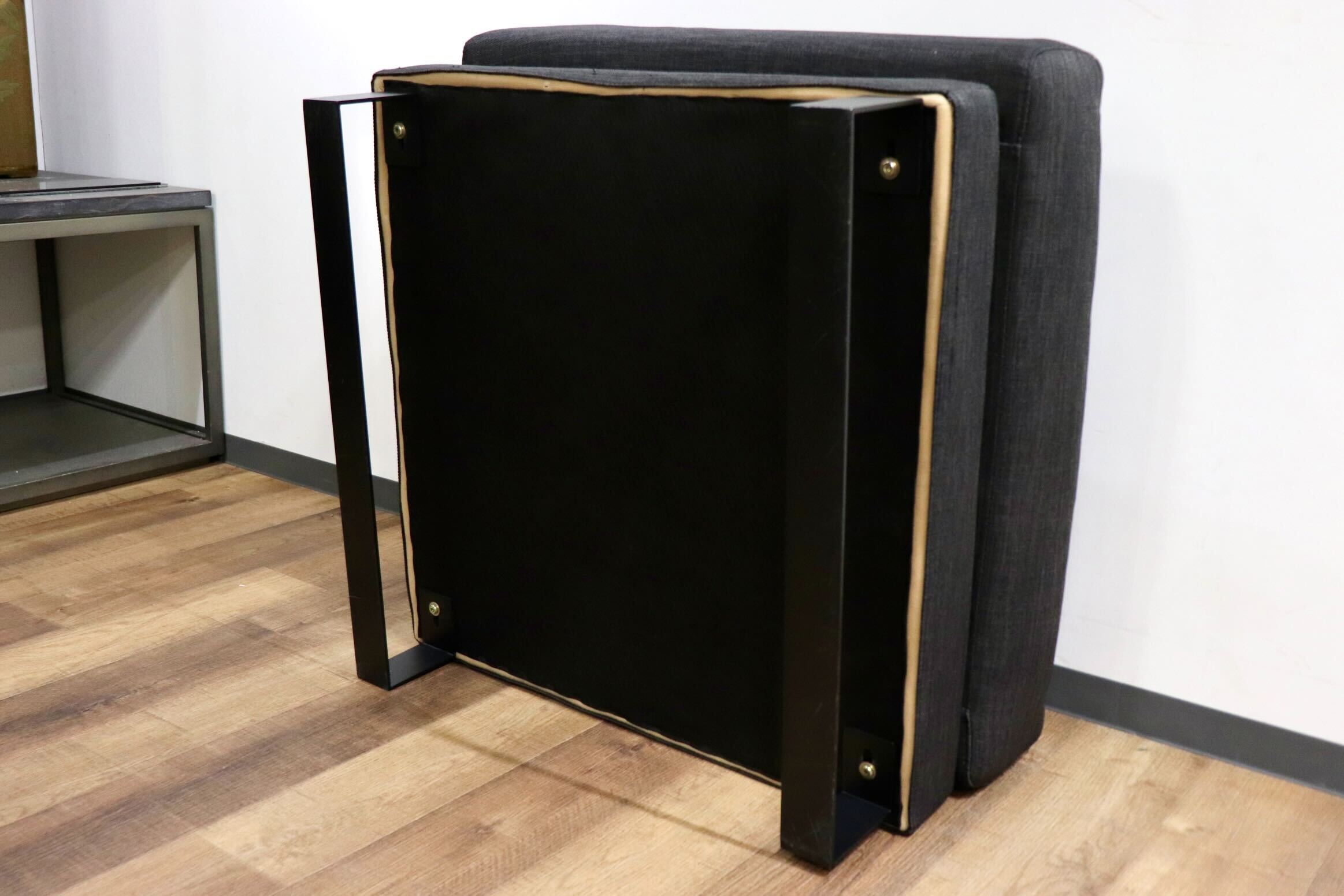 GMHH430○Armonia / アルモニア CIELO シエロ オットマン フットスツール ファブリック カバーリング ダークグレー 約6.9万 展示品