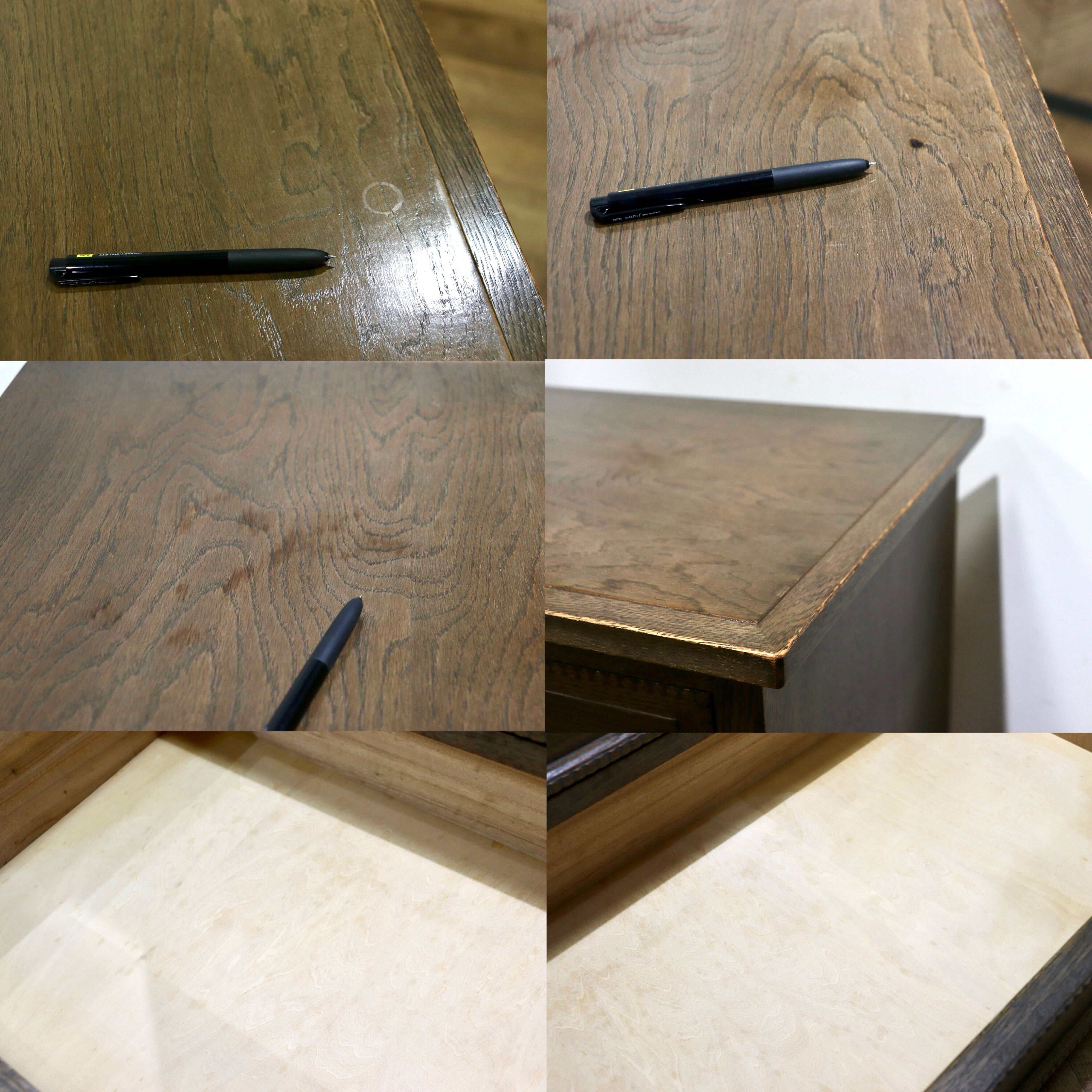 GMHK615○神戸家具 洋家具 6段チェスト 整理タンス 収納家具 彫刻 オーク材 クラシカル 和製ヴィンテージ アンティーク 検)永田良介