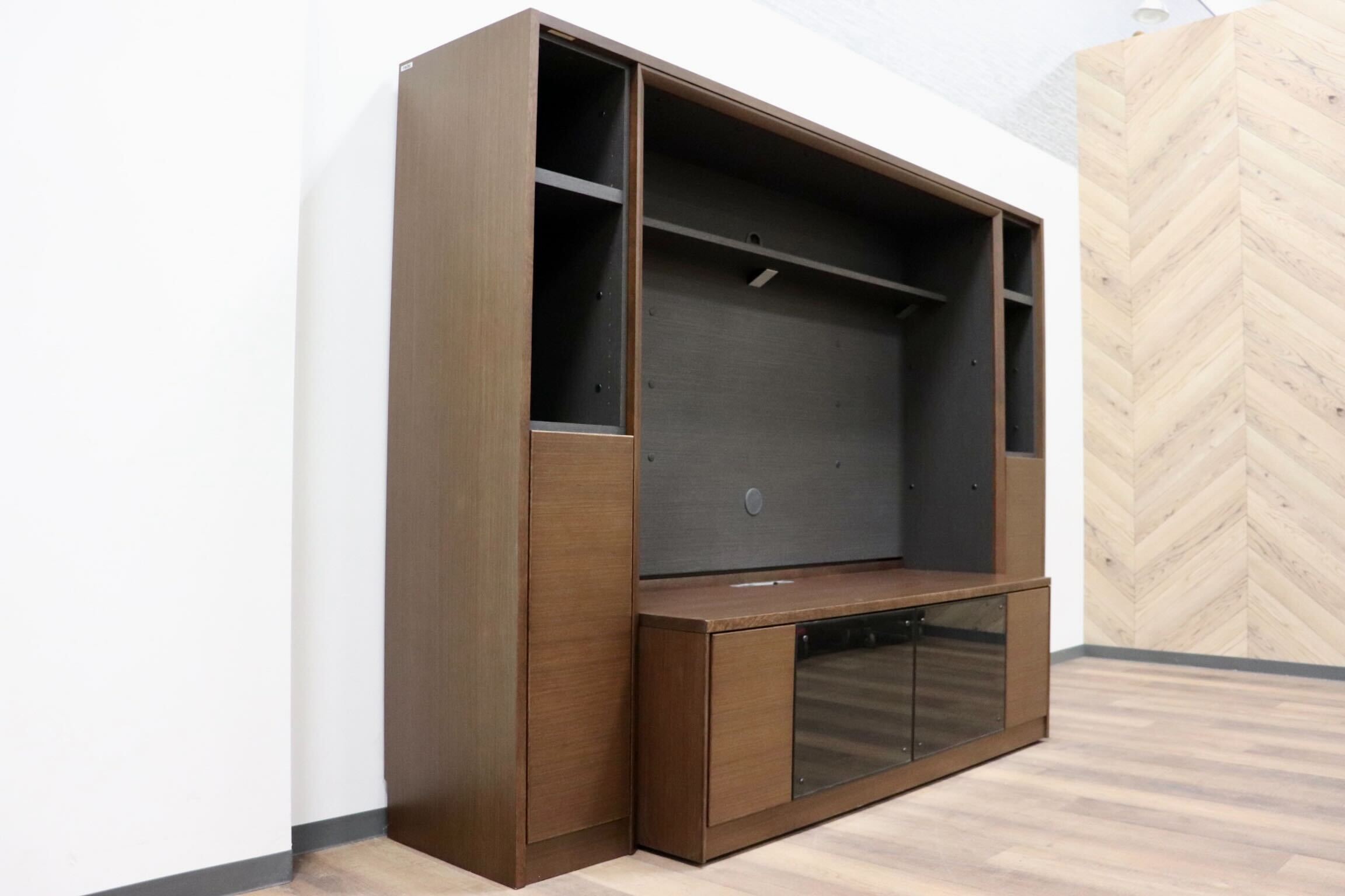 GMGK93○karimoku / カリモク ピオグランデ 壁面 TVボード AVボード リビングボード キャビネット 収納家具 モダン 定価約56万 展示品