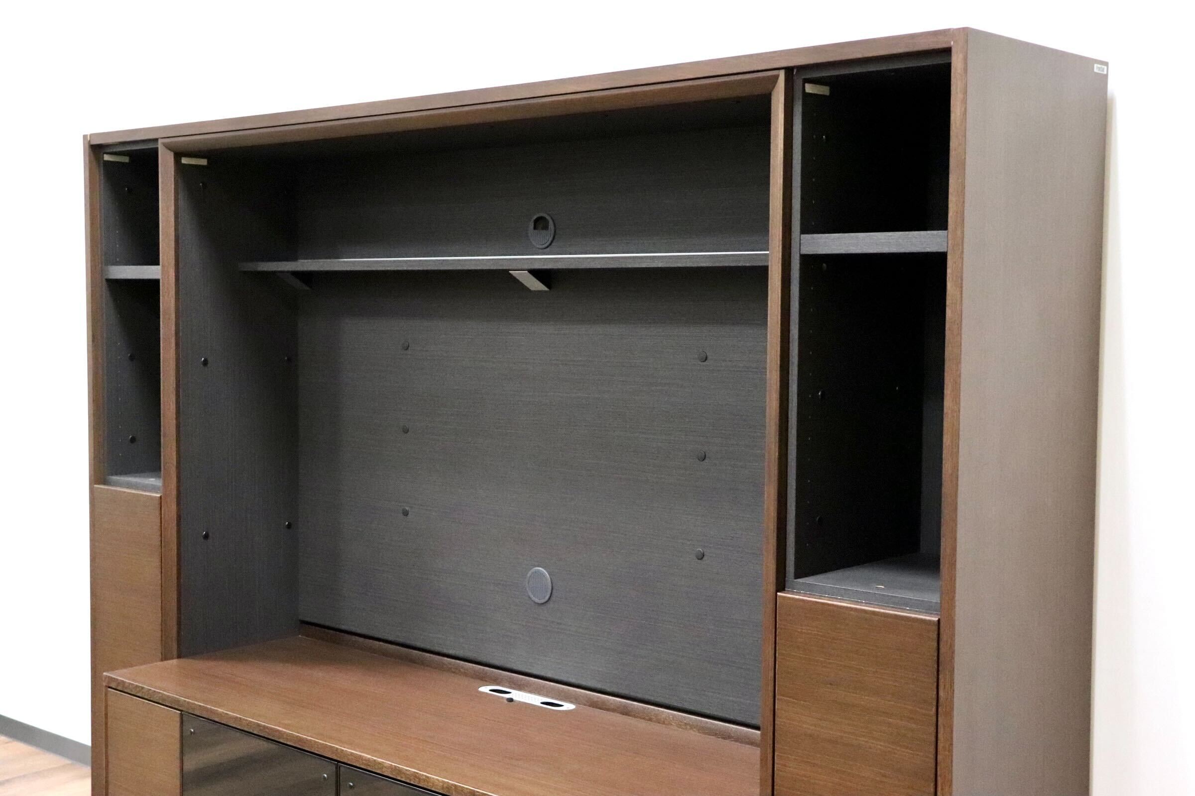 GMGK93○karimoku / カリモク ピオグランデ 壁面 TVボード AVボード リビングボード キャビネット 収納家具 モダン 定価約56万 展示品