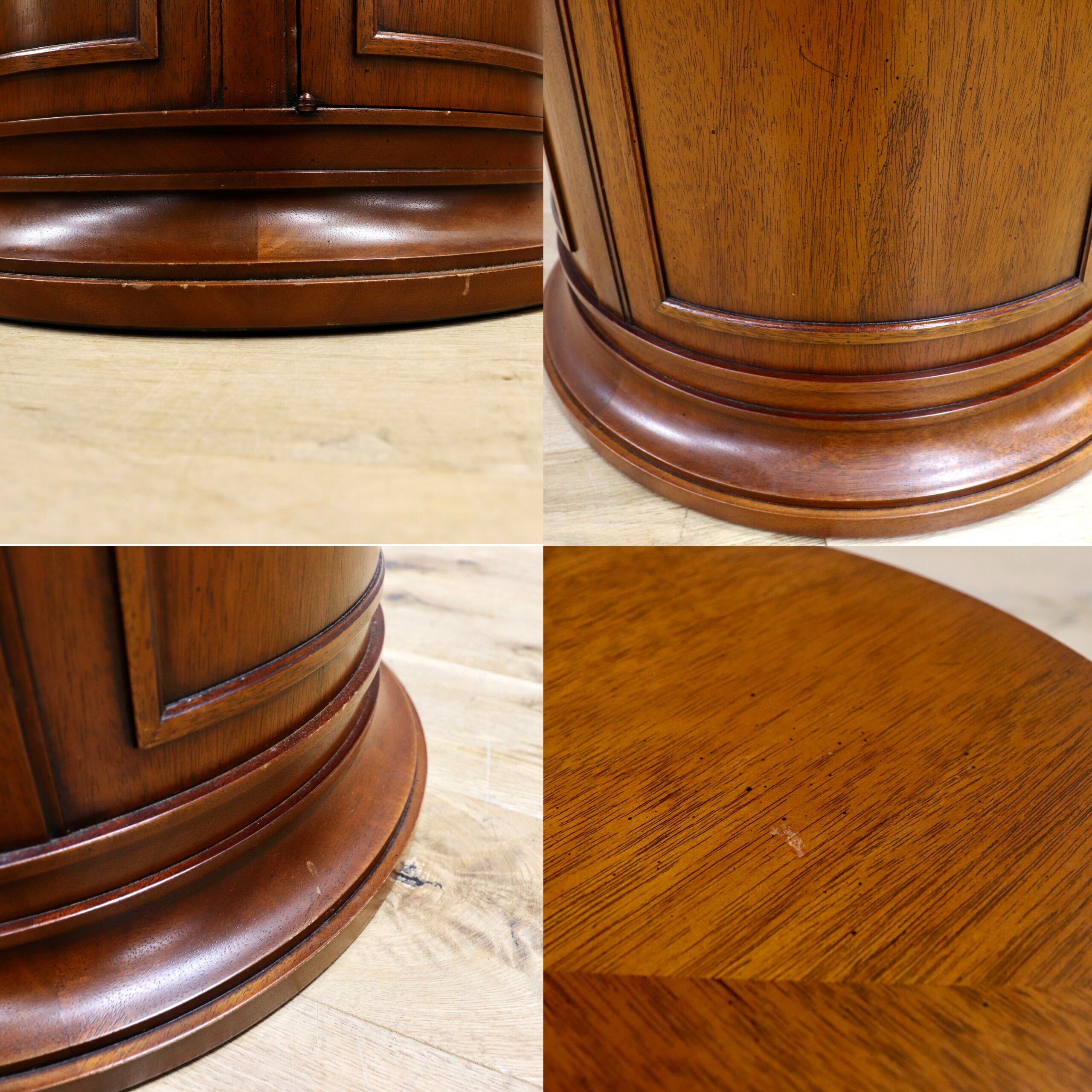 GMIK668A○DREXEL HERITAGE / ドレクセルヘリテイジ TRIUNE トライユン ドラムテーブル サイドテーブル 飾り台 クラシック ヴィンテージ