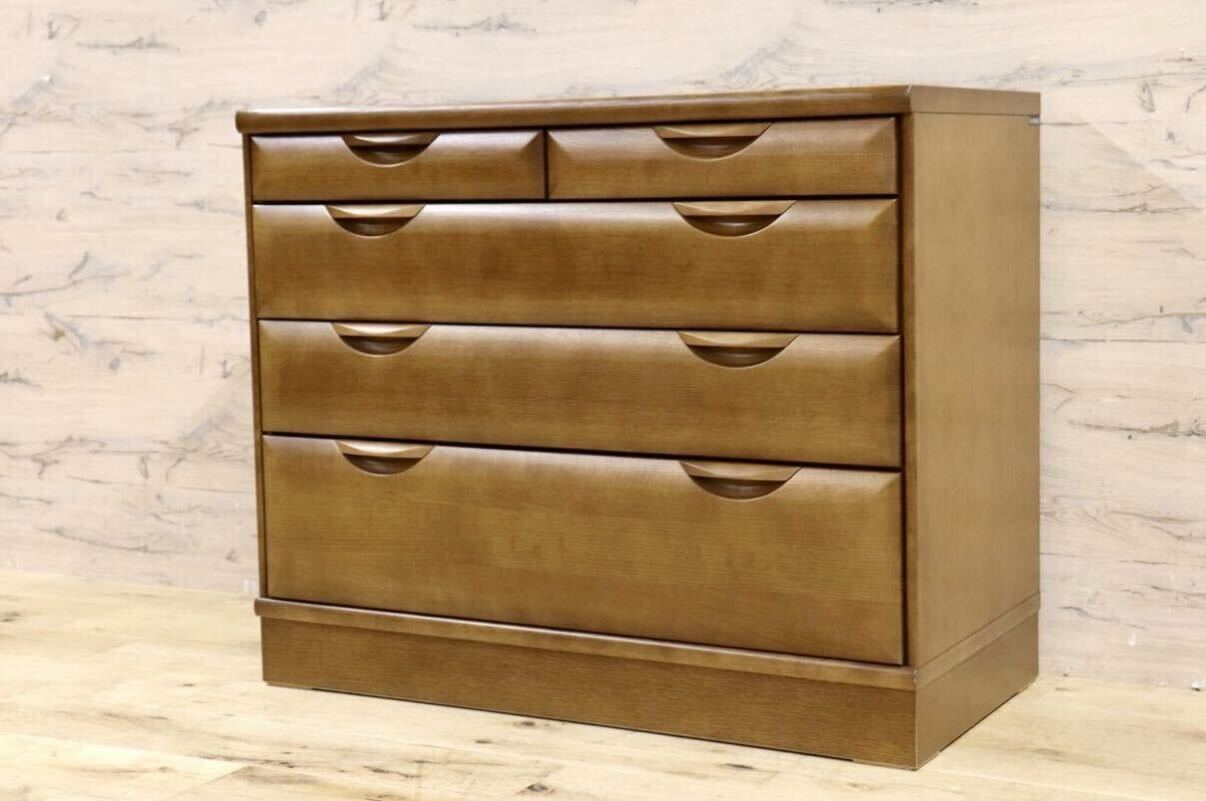 GMIH313○karimoku / カリモク チェスト 4段チェスト 整理家具 収納家具 楢材 木製 モダン 国産家具 美品