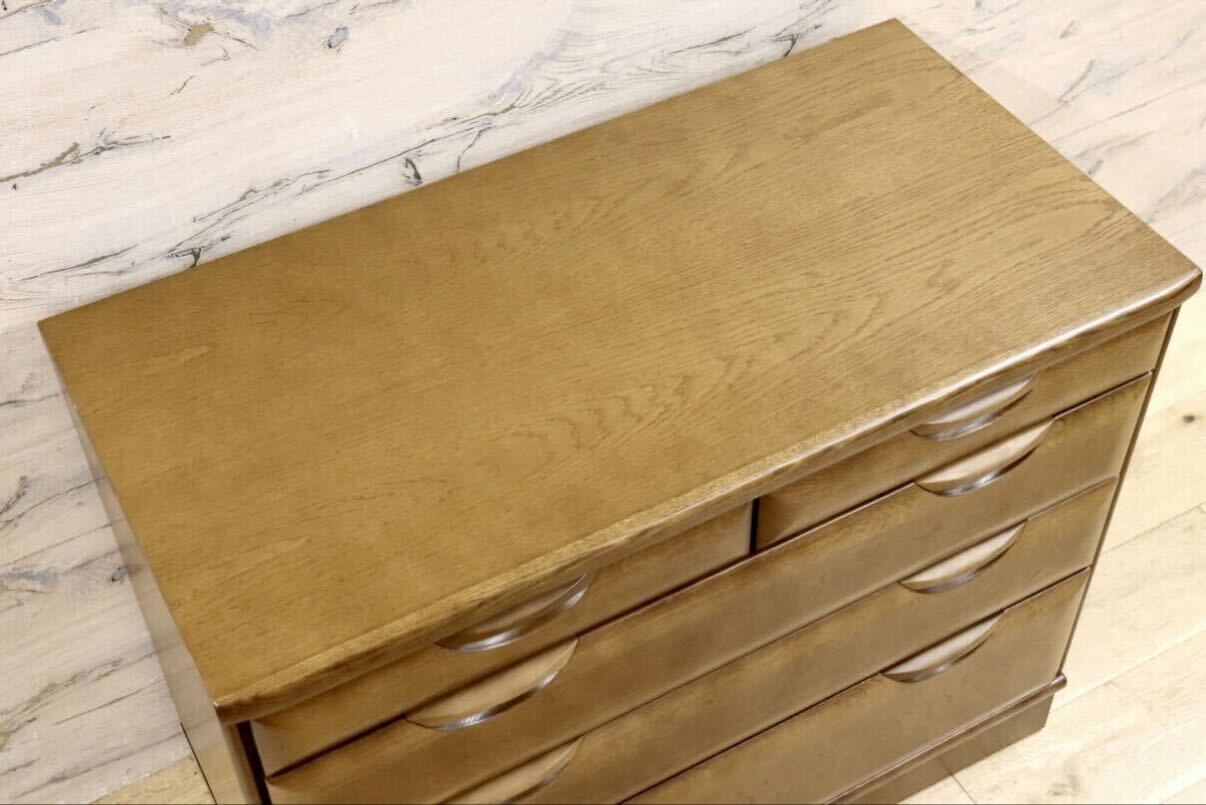 GMIH313○karimoku / カリモク チェスト 4段チェスト 整理家具 収納家具 楢材 木製 モダン 国産家具 美品