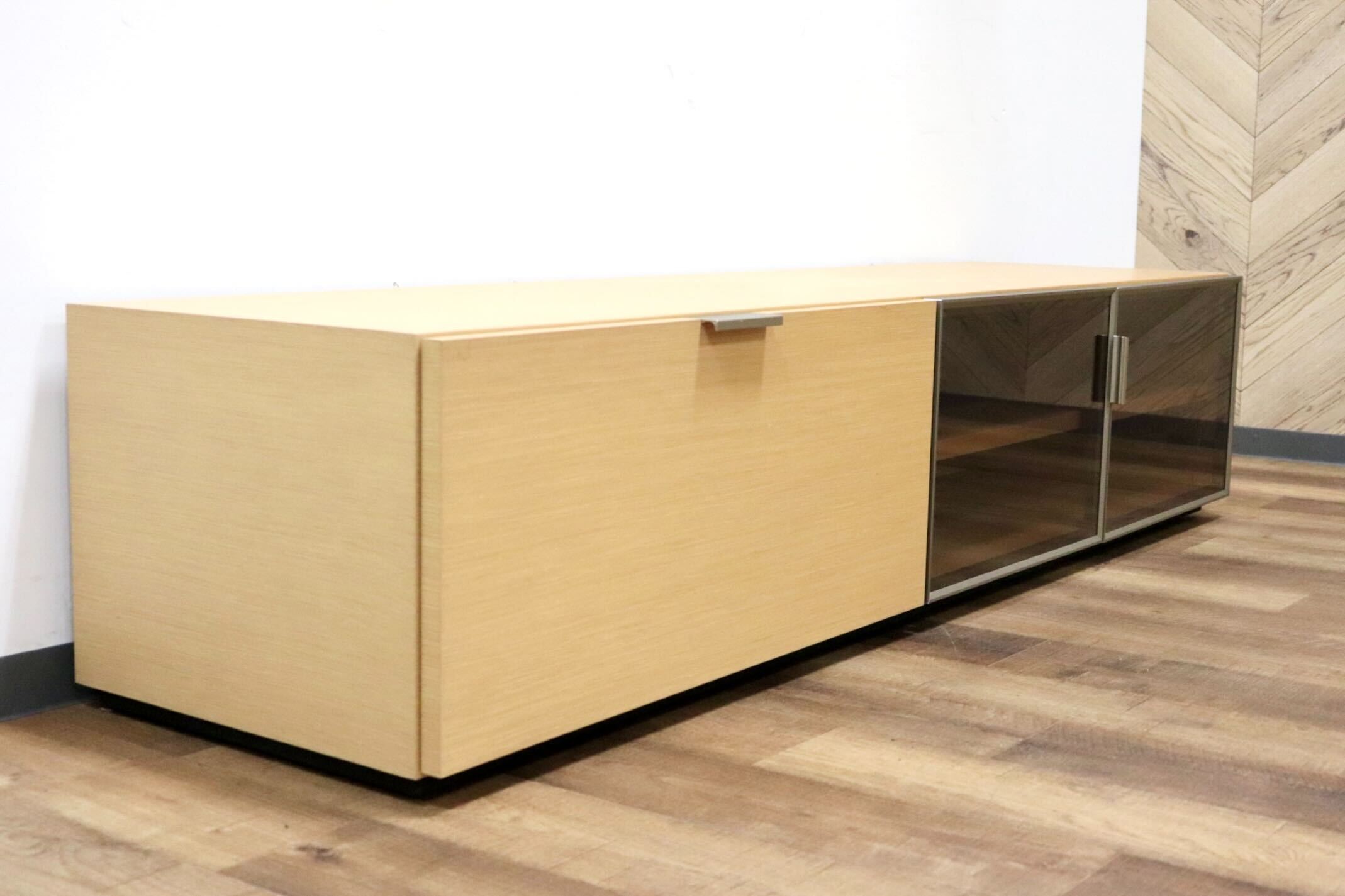 GMHN40○arflex / アルフレックス C.C.09 Hi-Fi BOARD TVボード AVボード リビングボード カルロ・コロンボ オーク材 定価約45万 廃番