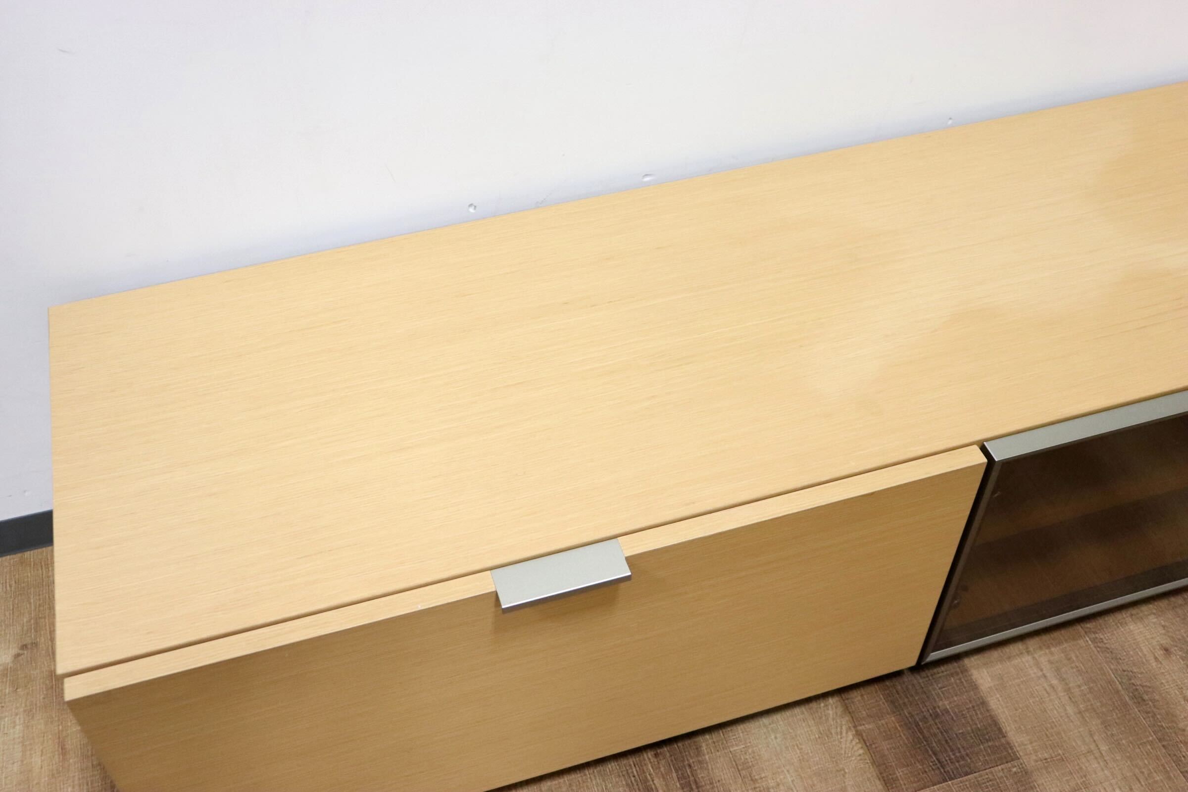 GMHN40○arflex / アルフレックス C.C.09 Hi-Fi BOARD TVボード AVボード リビングボード カルロ・コロンボ オーク材 定価約45万 廃番