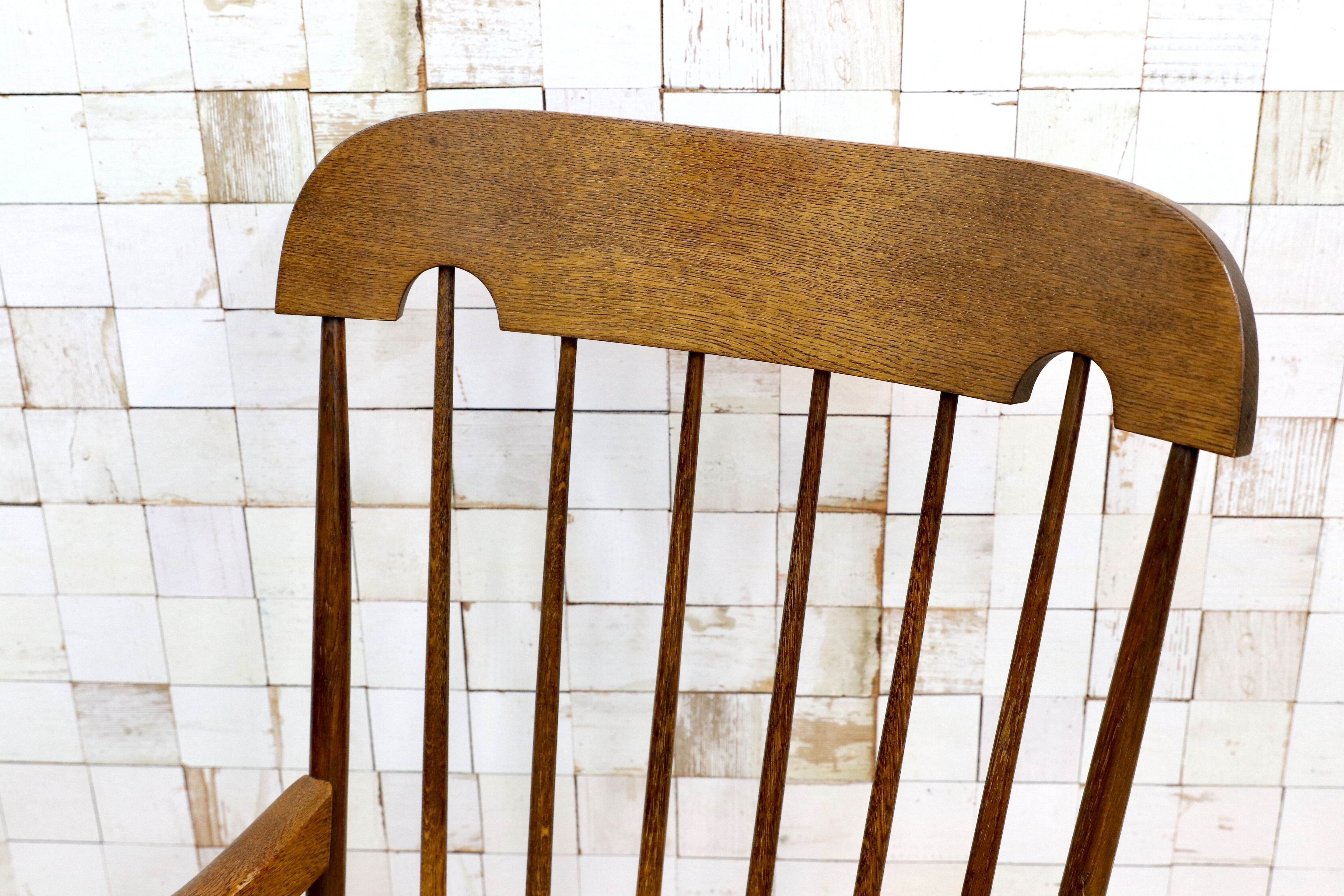 GMIS543○飛騨産業 / HIDA キツツキ ロッキングチェア 揺り椅子 オーク材 ヴィンテージ 古民家 カフェ ノスタルジック レトロ