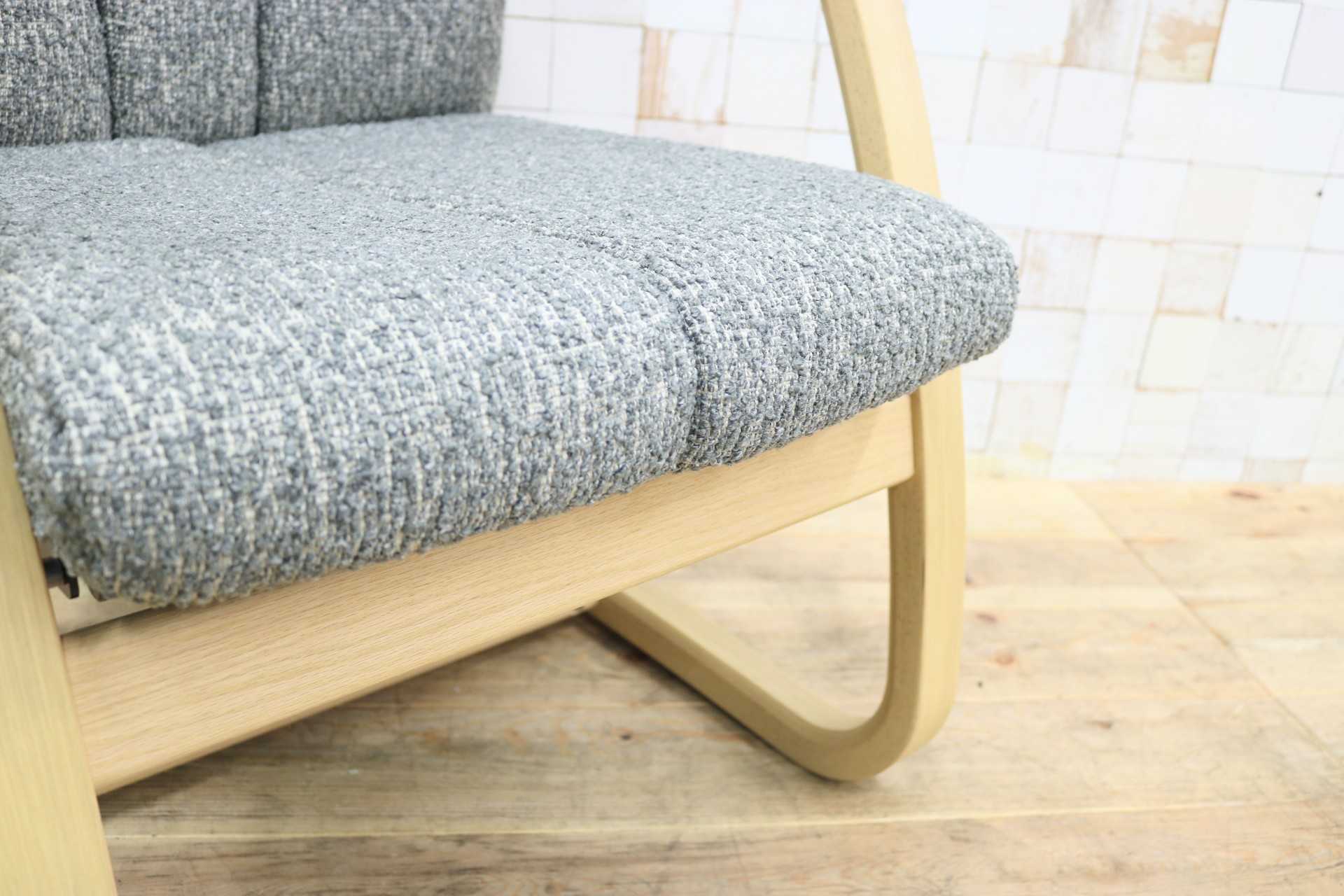 GMIS451○冨士ファニチア / FUJI FANITURE Kos コス アームチェア リクライニングチェア 1人掛けソファ ファブリック 定価約10万 展示品