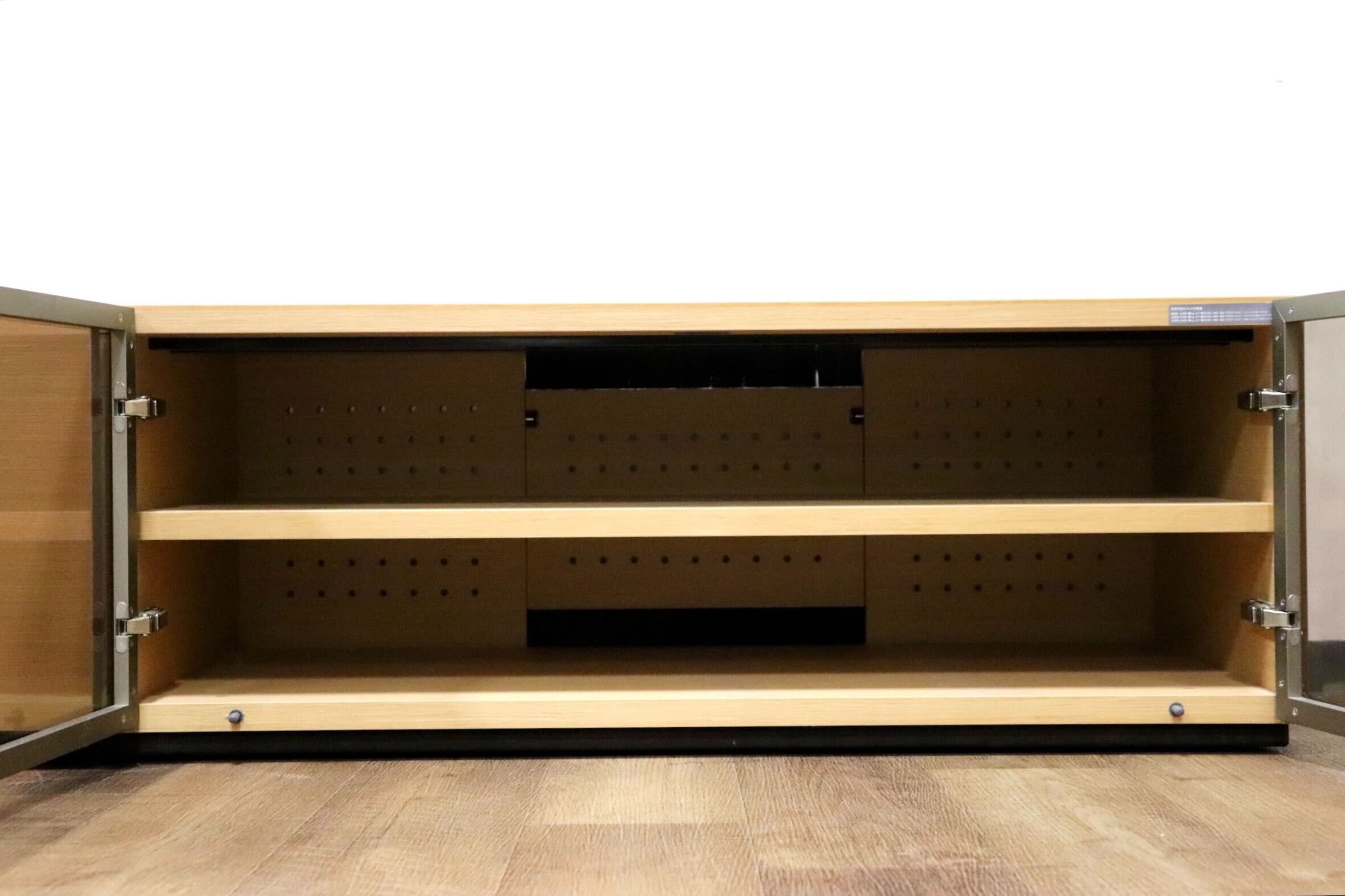 GMHN40○arflex / アルフレックス C.C.09 Hi-Fi BOARD TVボード AVボード リビングボード カルロ・コロンボ オーク材 定価約45万 廃番