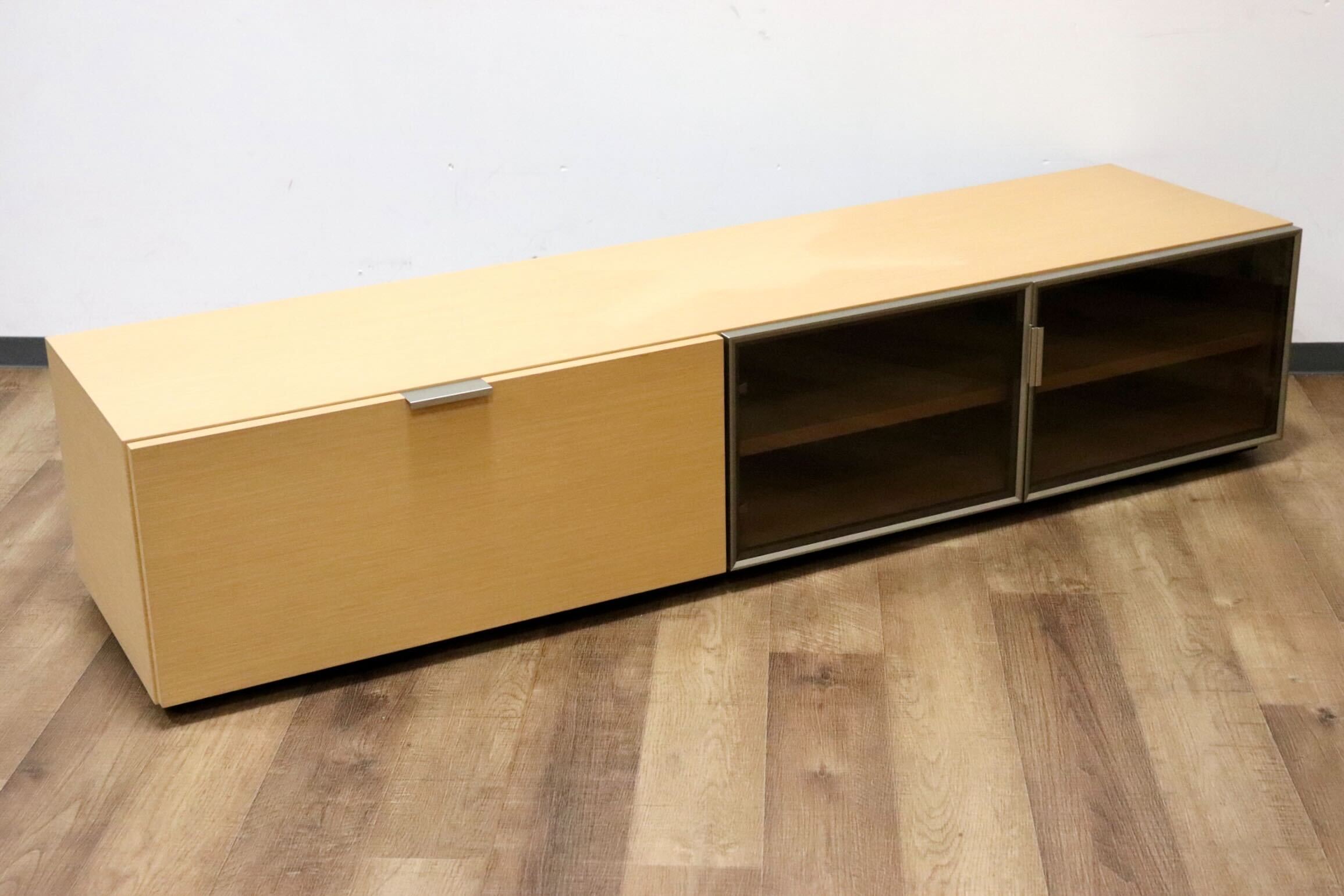 GMHN40○arflex / アルフレックス C.C.09 Hi-Fi BOARD TVボード AVボード リビングボード カルロ・コロンボ オーク材 定価約45万 廃番