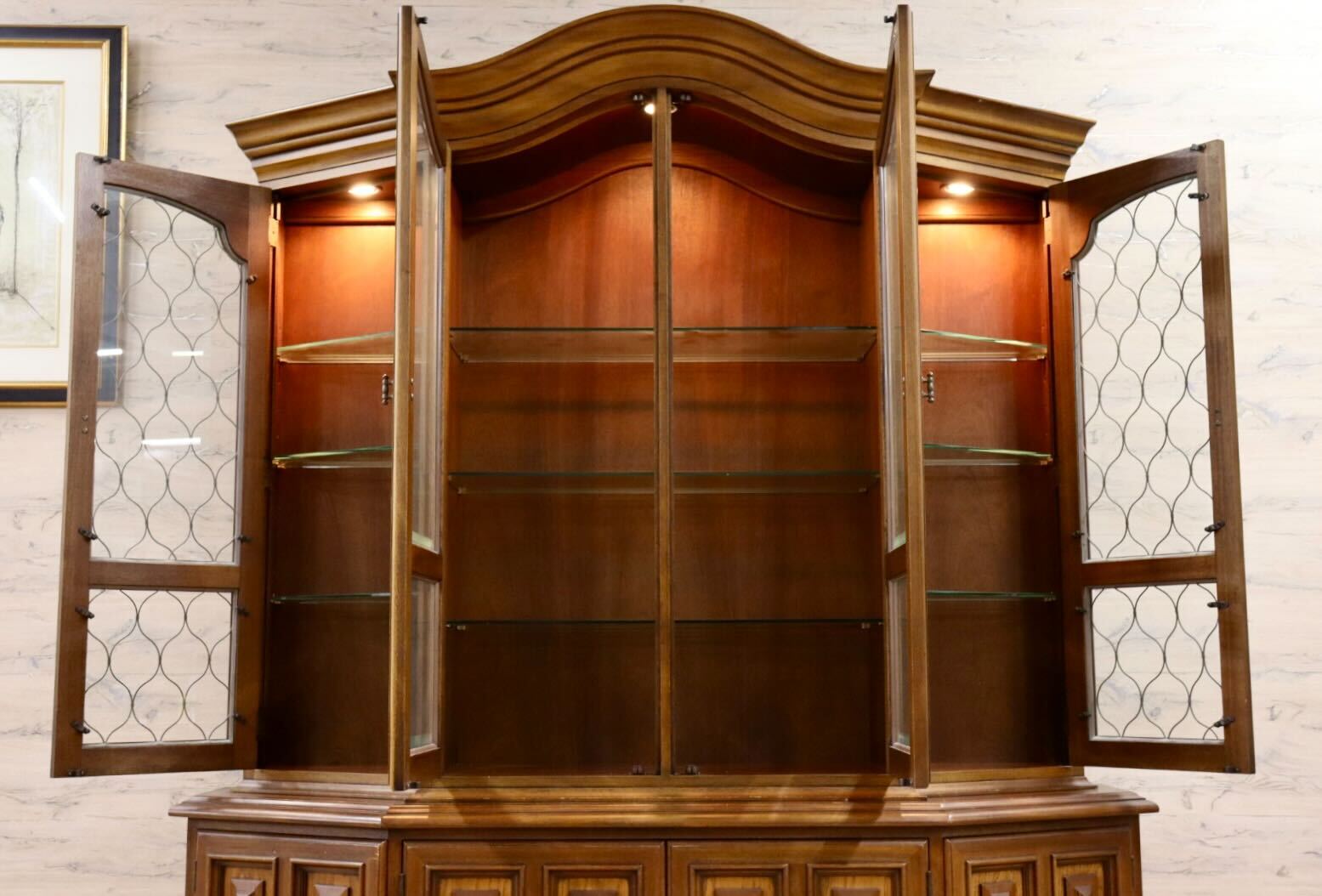 GMHK792○DREXEL HERITAGE / ドレクセルヘリテイジ Esperanto エスペラント ガラスキャビネット 飾り棚 クラシック 定価約210万