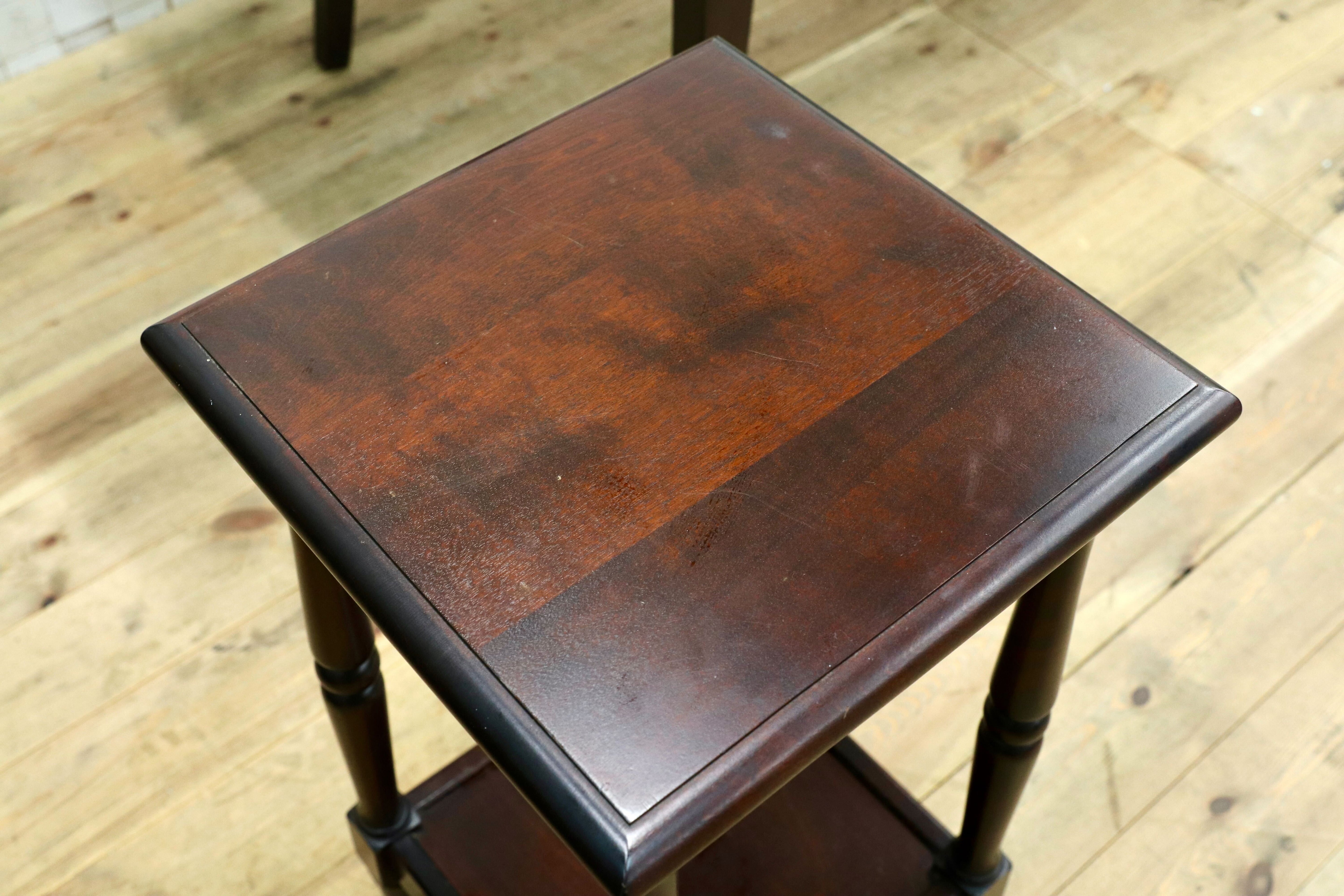 GMIS543C○北海道民芸家具 花台 飾り台 樺材 飛騨産業 和家具 レトロ 和モダン アンティーク 民藝 サイドテーブル