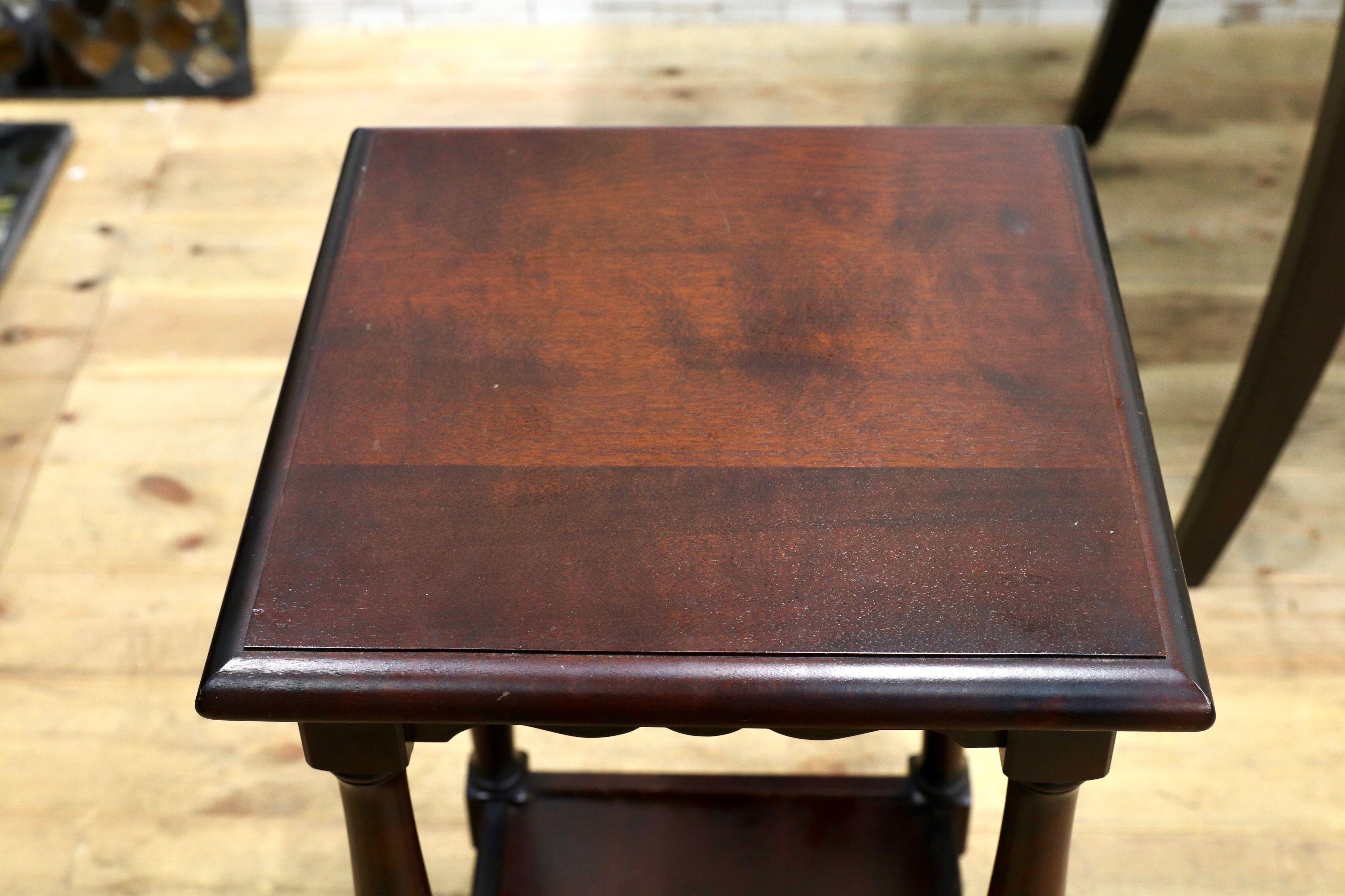 GMIS543C○北海道民芸家具 花台 飾り台 樺材 飛騨産業 和家具 レトロ 和モダン アンティーク 民藝 サイドテーブル