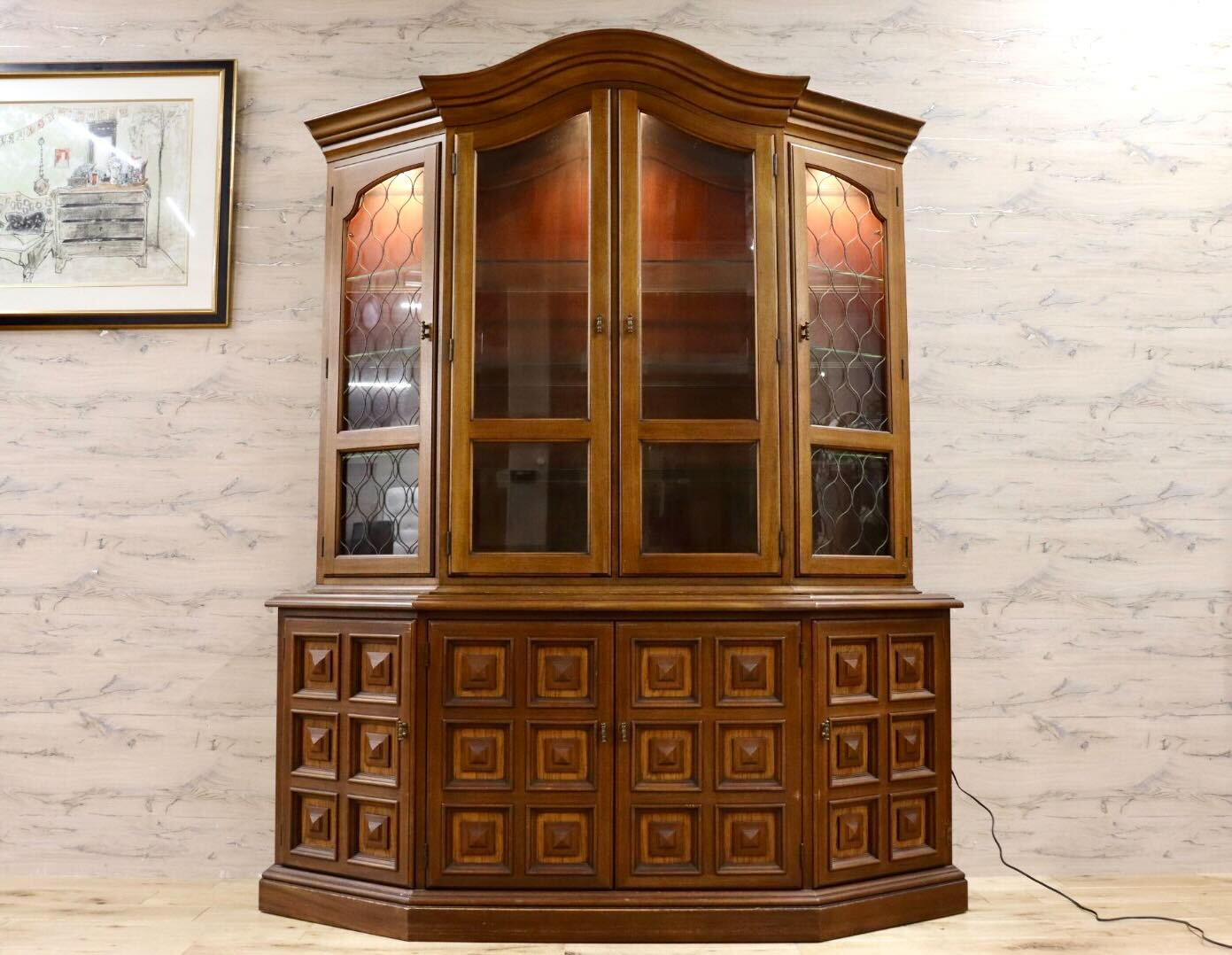 GMHK792○DREXEL HERITAGE / ドレクセルヘリテイジ Esperanto エスペラント ガラスキャビネット 飾り棚 クラシック 定価約210万