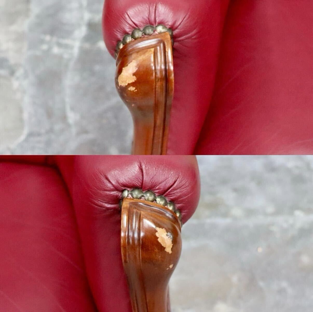 GMIK602○チェスターフィールド パーソナルチェア デスクチェア アームチェア オフィスチェア 本革 回転式 エレガント クラシック