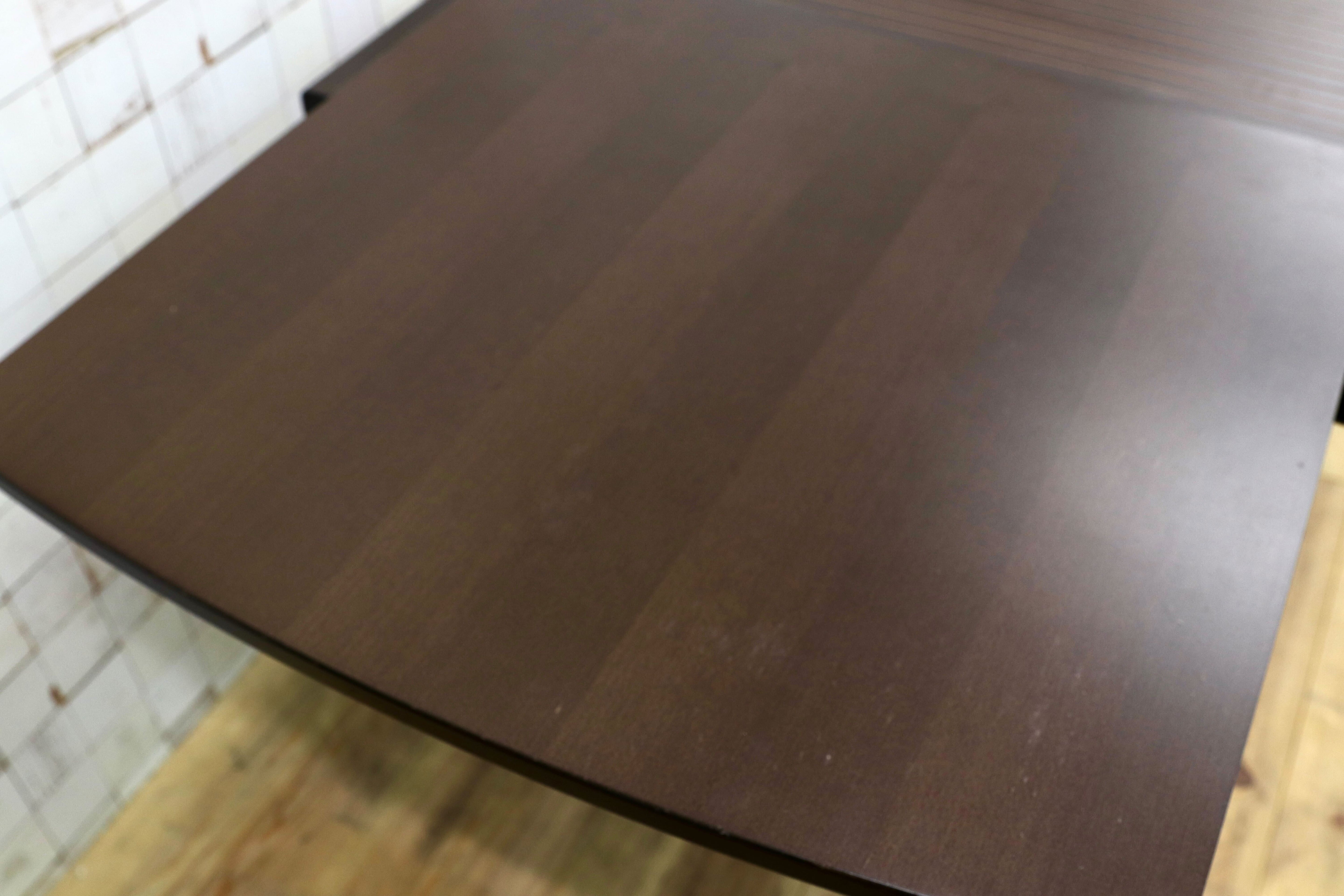 GMIS537○Calligaris / カリガリス イタリア製 モダン エクステンション ダイニングテーブル 食卓テーブル ブラウン