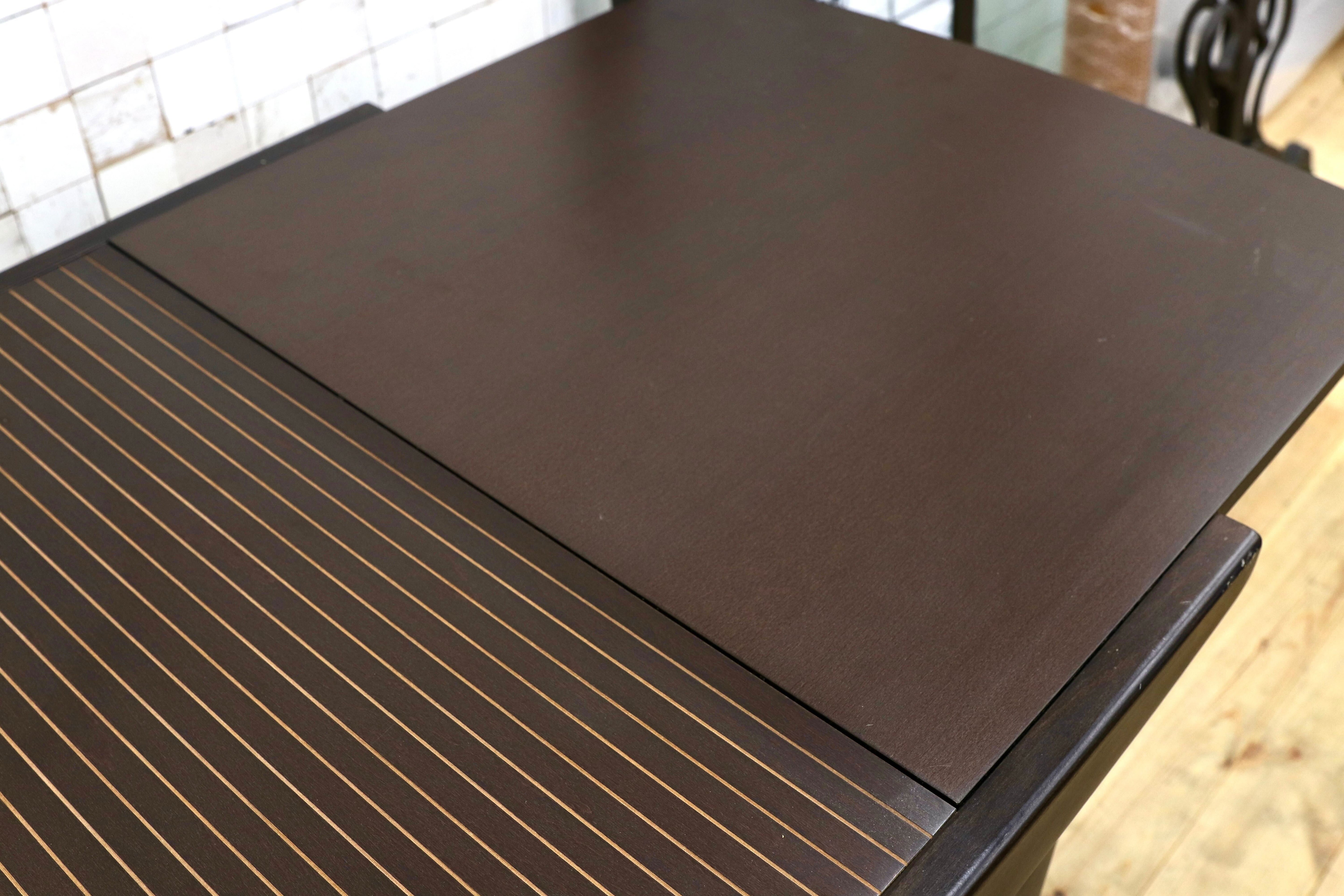 GMIS537○Calligaris / カリガリス イタリア製 モダン エクステンション ダイニングテーブル 食卓テーブル ブラウン