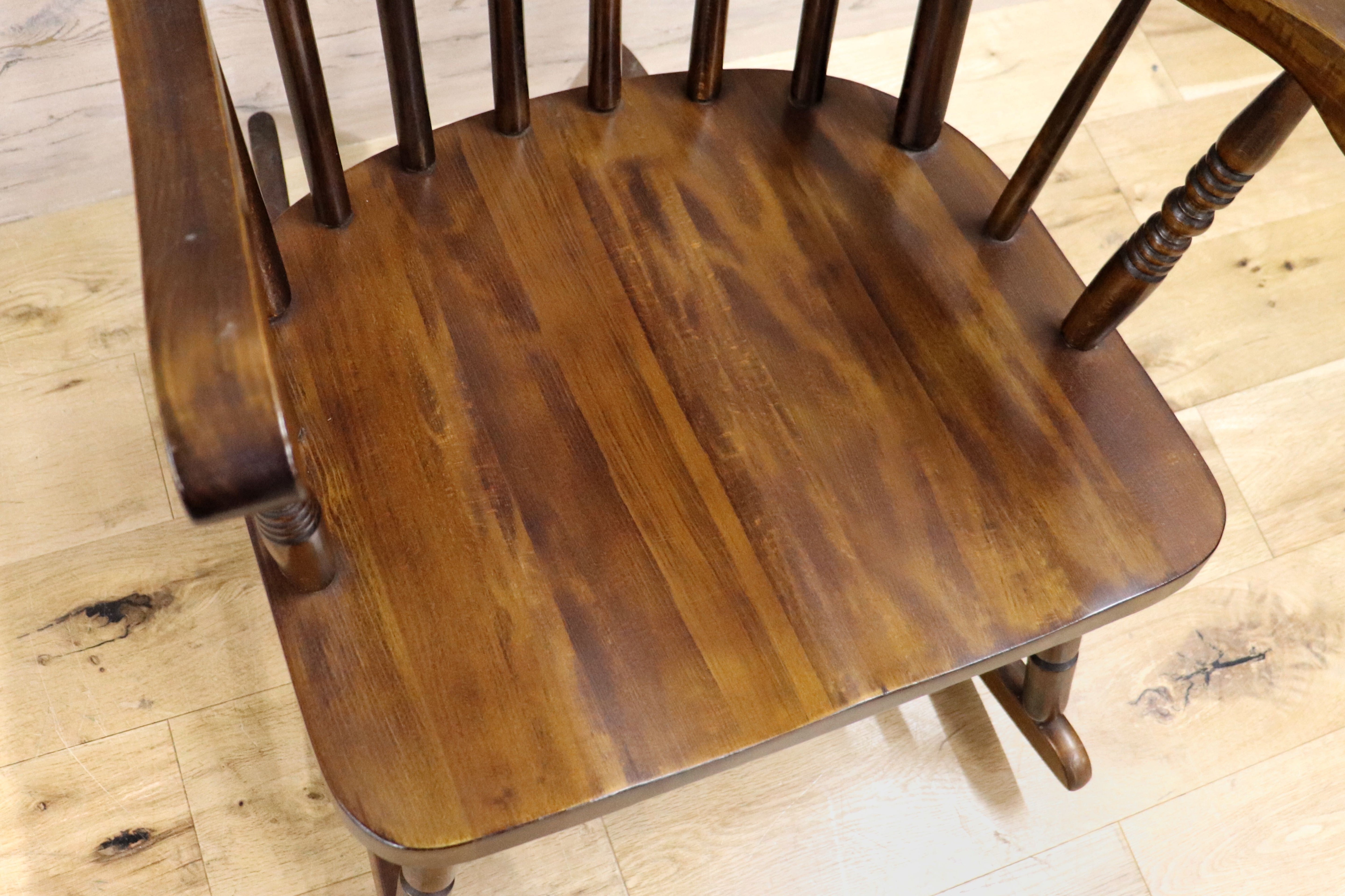 GMGN457○飛騨の家具 ヒダ・ダイネット ロッキングチェア ウィンザーチェア 揺り椅子 レトロ カントリー ヴィンテージ