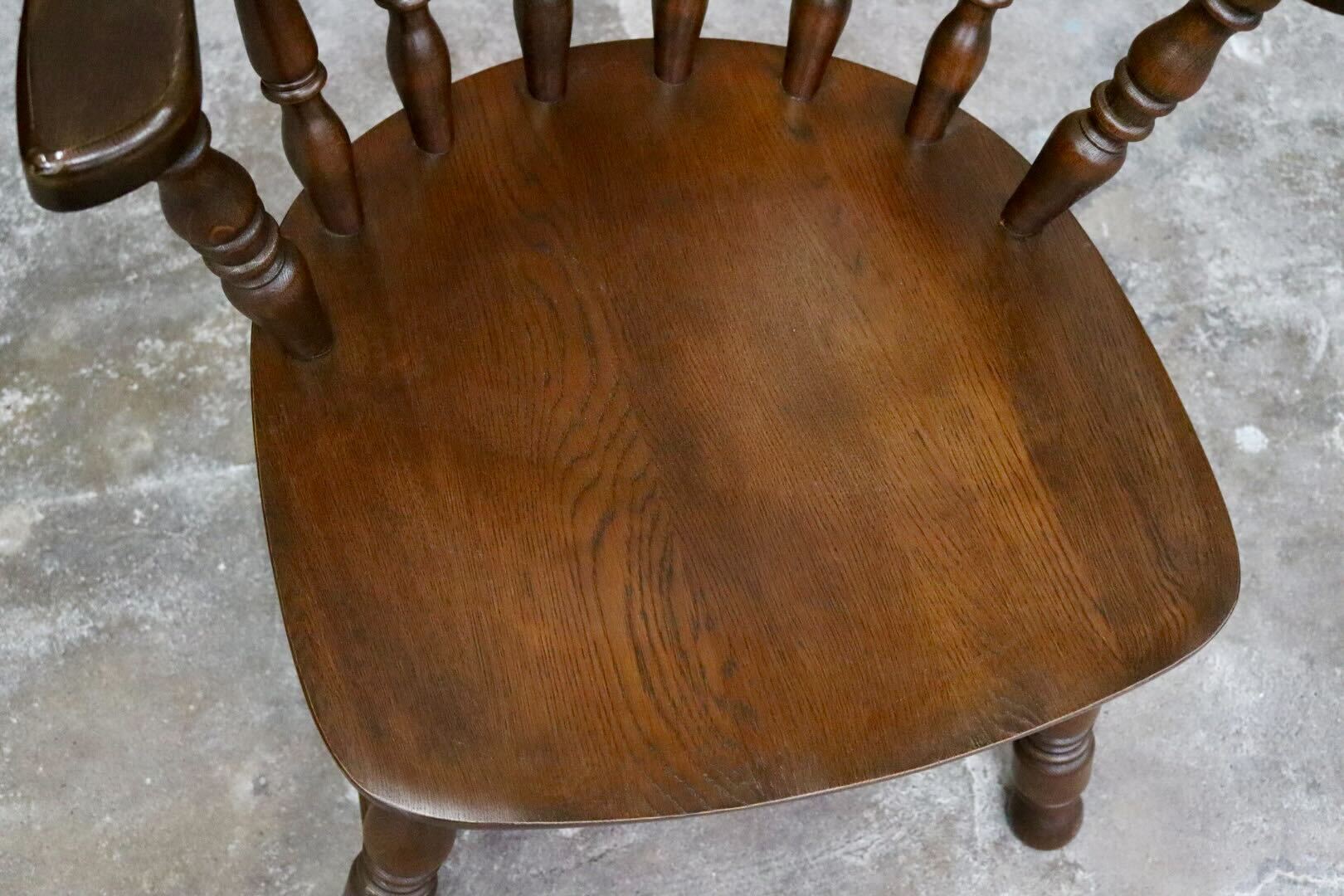 GMIK517B○ウィンザーチェア アームチェア ダイニングチェア ボウバックチェア オーク無垢材 レトロ カントリー 検)太平 飛騨家具 イギリス