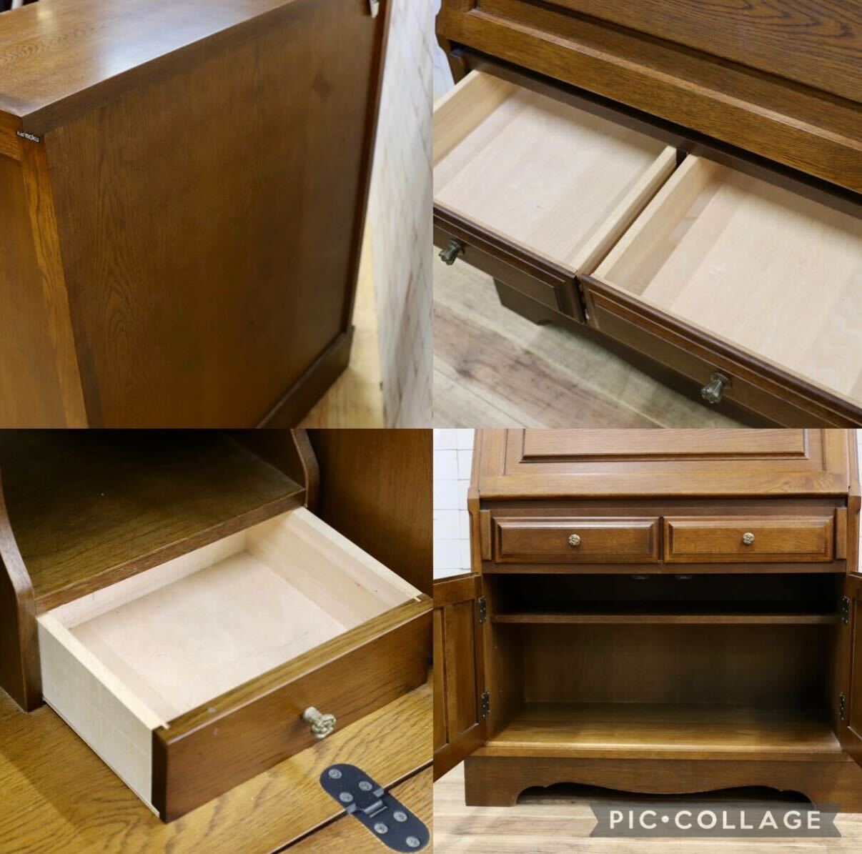 GMIK596○karimoku / カリモク ライティングビューロー デスク 机 学習机 オールドカリモク ヴィンテージ 書斎机 国産家具 オーク