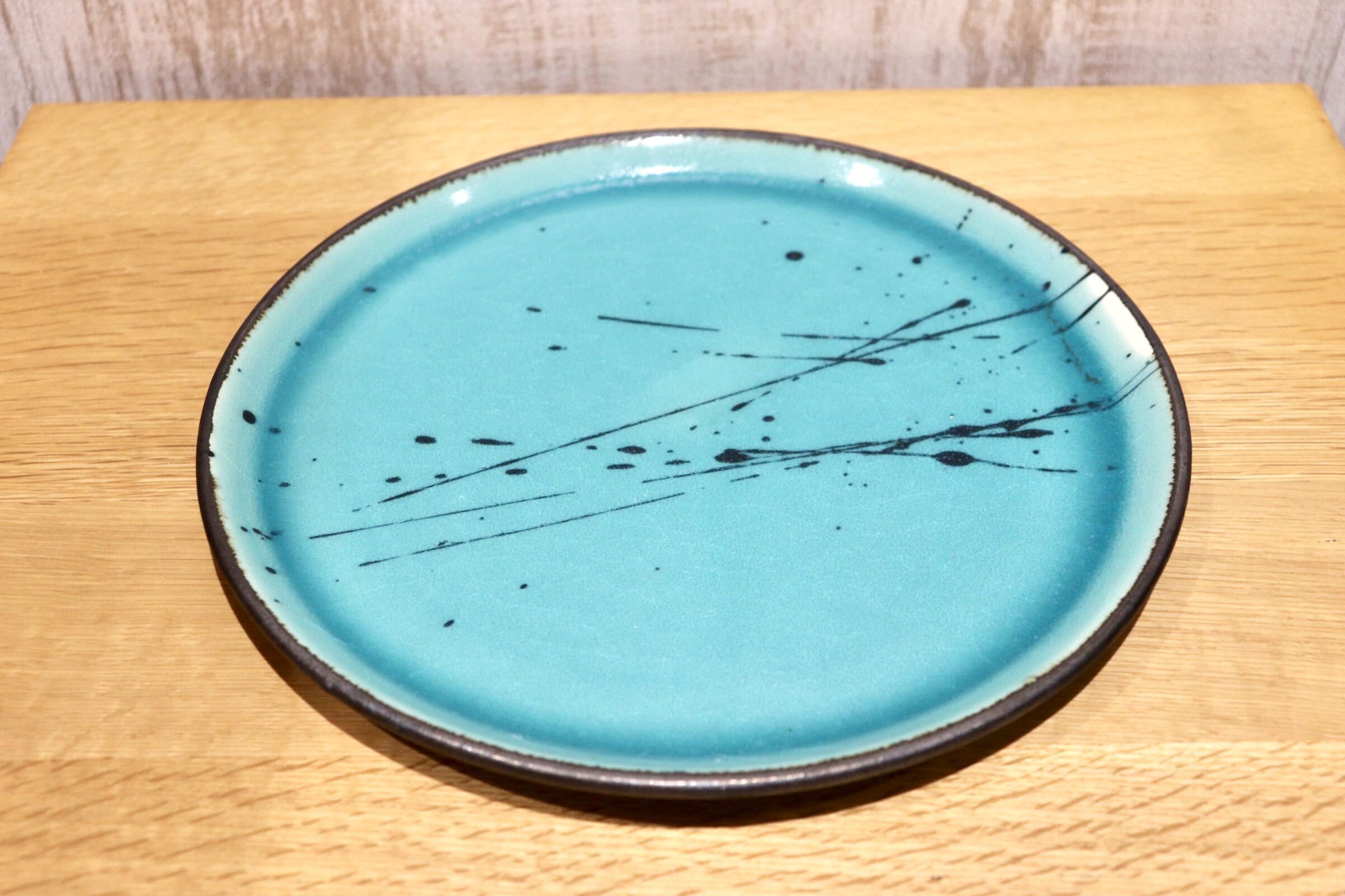 GMIO104A◯雅峰窯 丹波焼 フラットプレート B級品 大皿 和食器 陶器 伝統工芸 丹波篠山 未使用