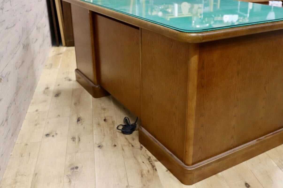 GMIK614○karimoku / カリモク コロニアル ヴィンテージ デスク 書斎机 学習机 オールドカントリー 両袖机 役員机 社長机 楢材 約20万