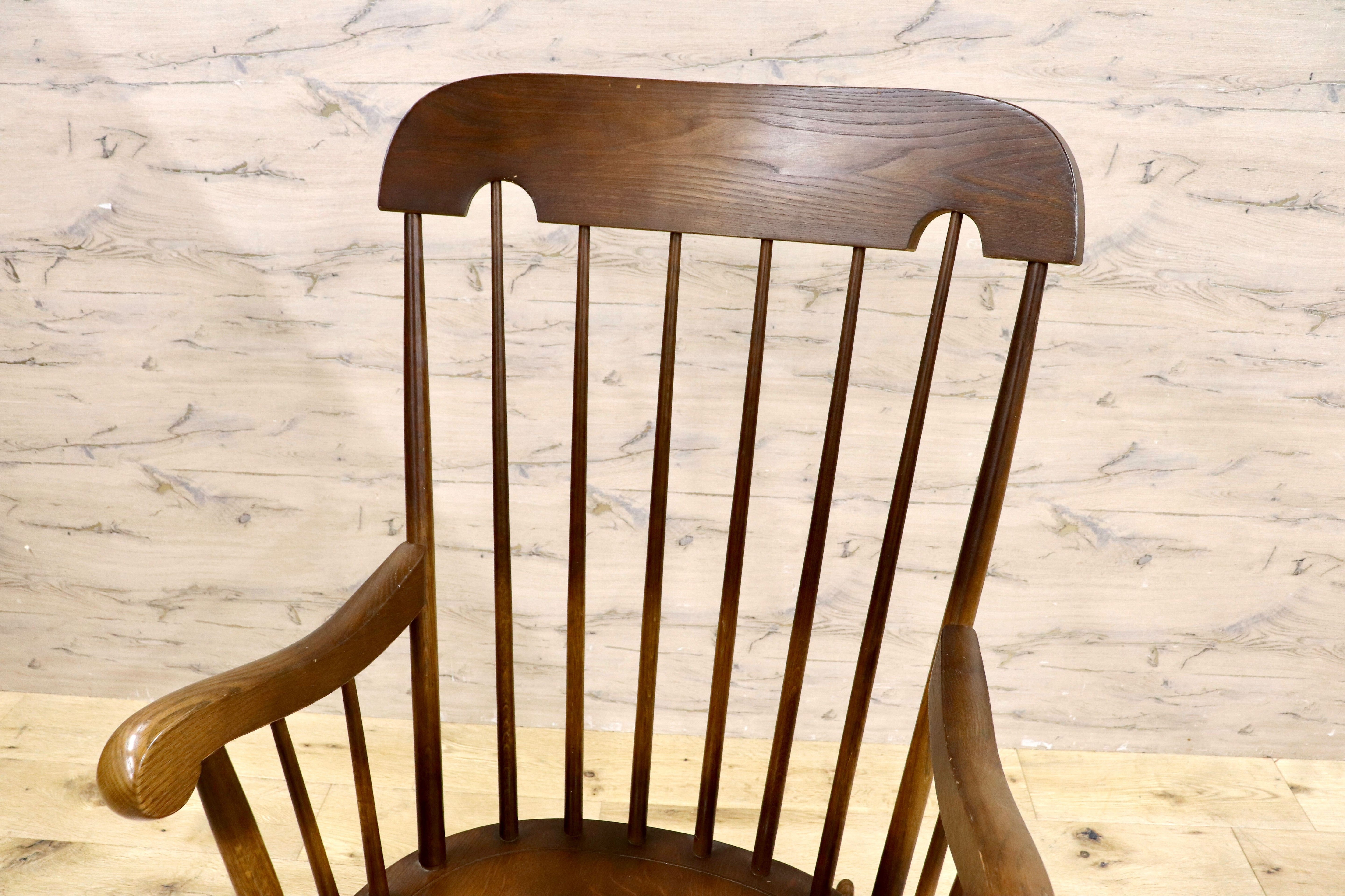 GMIS376○飛騨産業 / HIDA キツツキ 穂高 ロッキングチェア 揺り椅子 カントリー 古民家 レトロ ヴィンテージ アンティーク 無垢 木製家具