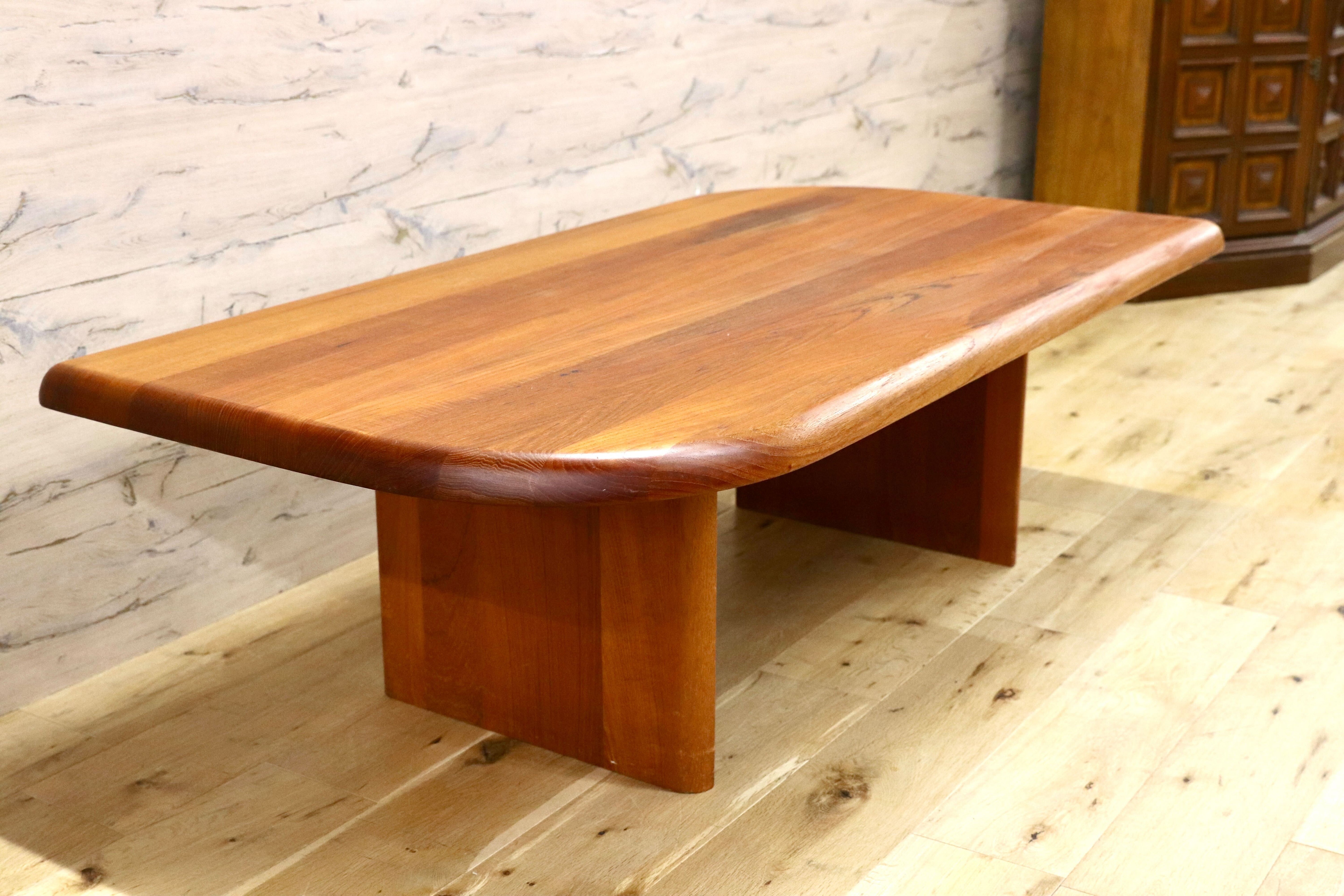 GMHK788B○北欧家具 北欧ヴィンテージ センターテーブル リビングテーブル チーク無垢材 応接机 デンマーク製 検)デューロン