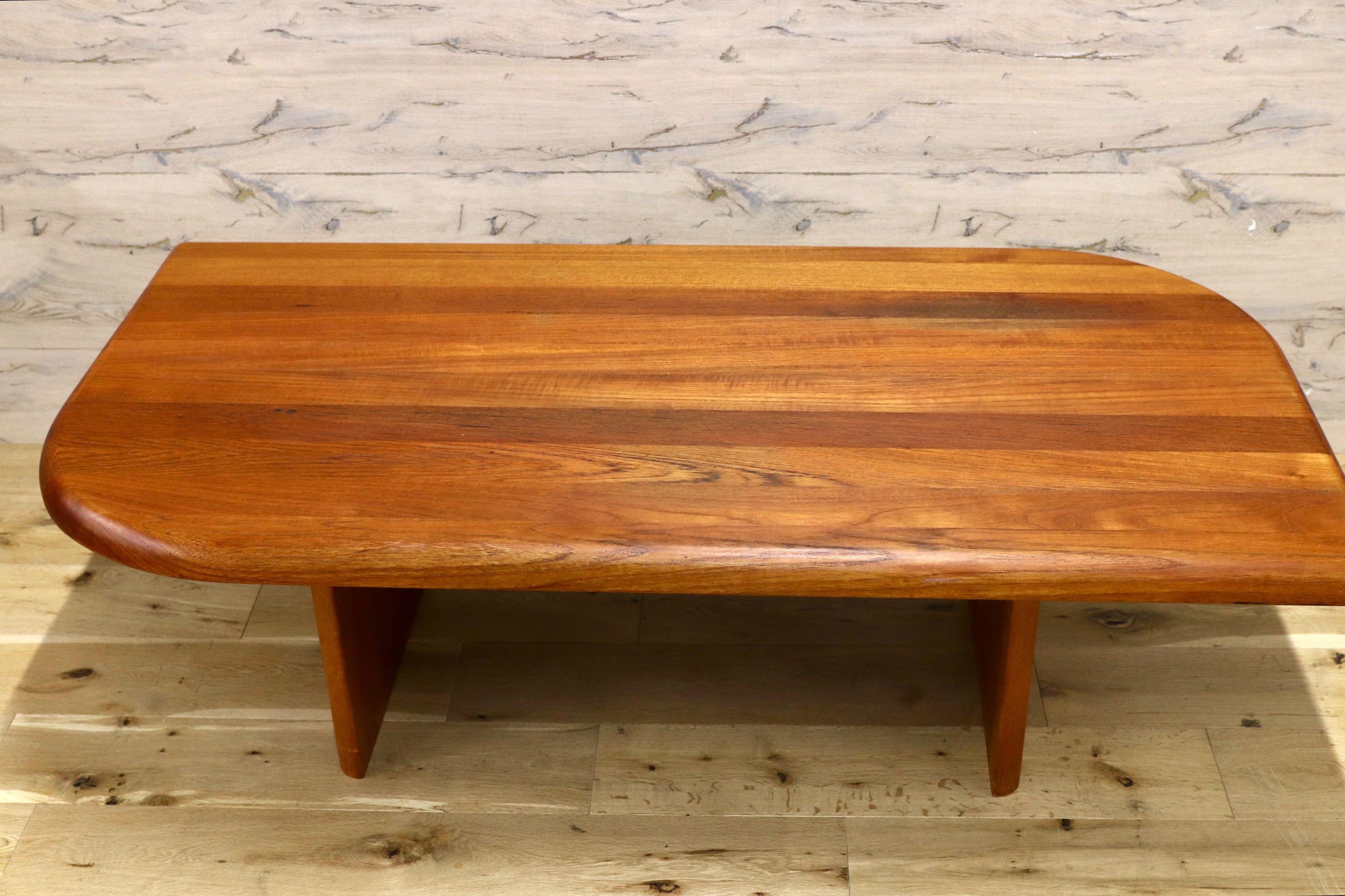 GMHK788B○北欧家具 北欧ヴィンテージ センターテーブル リビングテーブル チーク無垢材 応接机 デンマーク製 検)デューロン