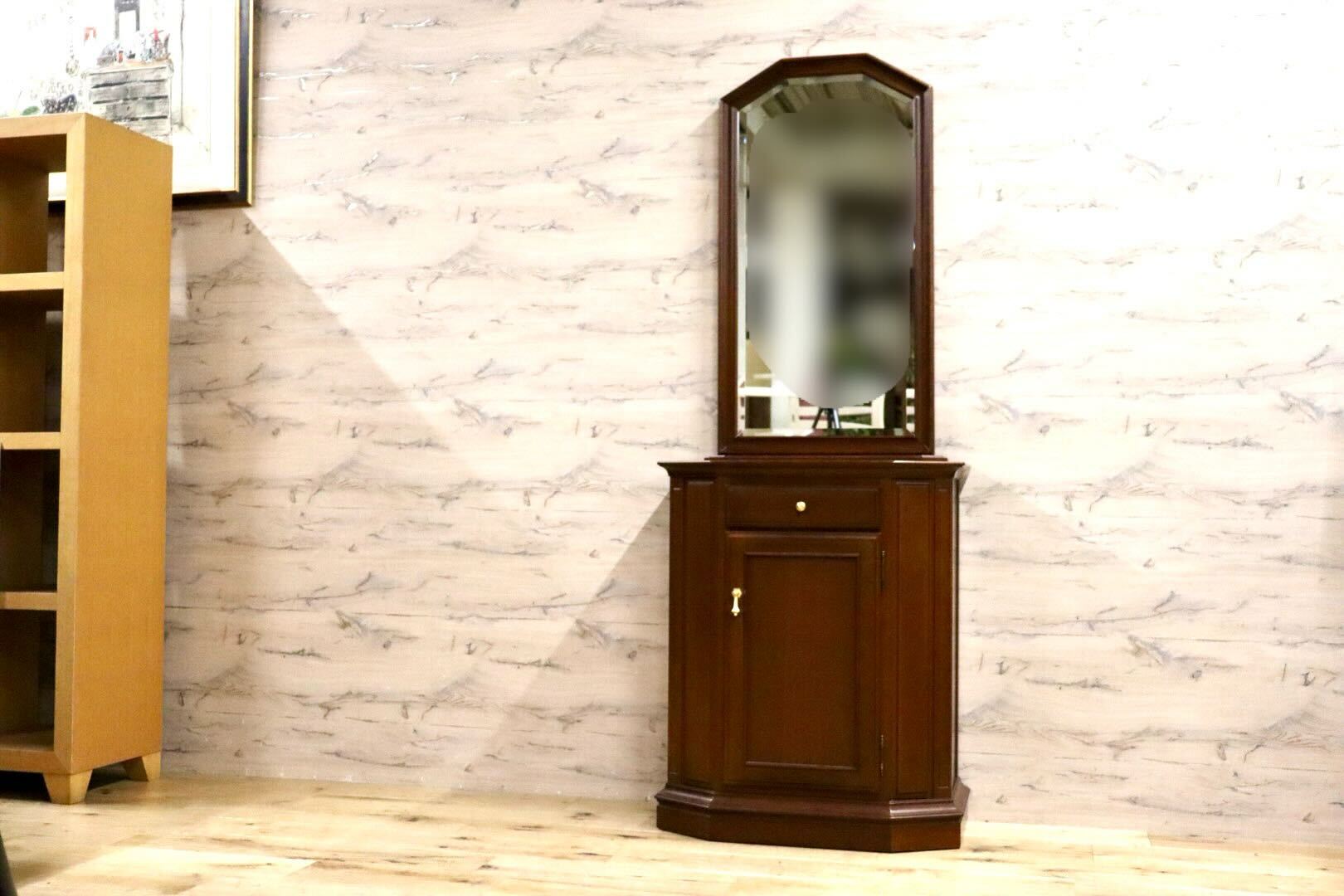 GMHS261○maruni / マルニ 地中海 ミラーバックキャビネット ドレッサー 鏡台 化粧台 姿見 ヨーロピアン クラシック 展示品