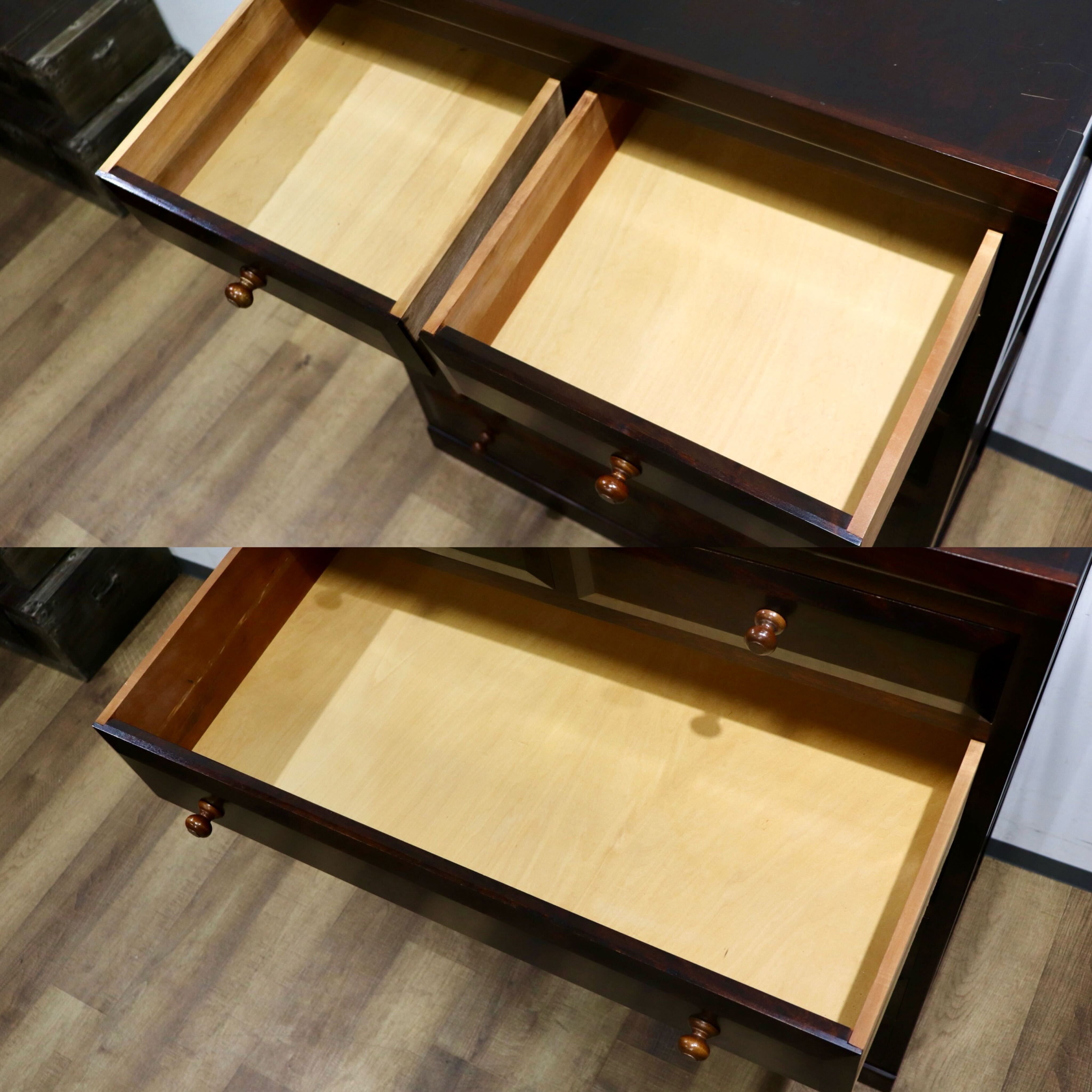 GMHK623A○松本民芸家具 D型 6段チェスト 整理箪笥 洋服タンス 収納家具 最高級 ミズメザクラ 無垢材 民芸家具 和家具 レトロ 和モダン
