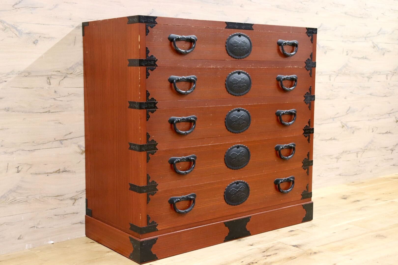 GMHS204○民藝家具 時代箪笥 整理箪笥 和箪笥 タンス レトロ 和モダン 収納家具 和家具 和室 座敷 古民家 チェスト アンティーク