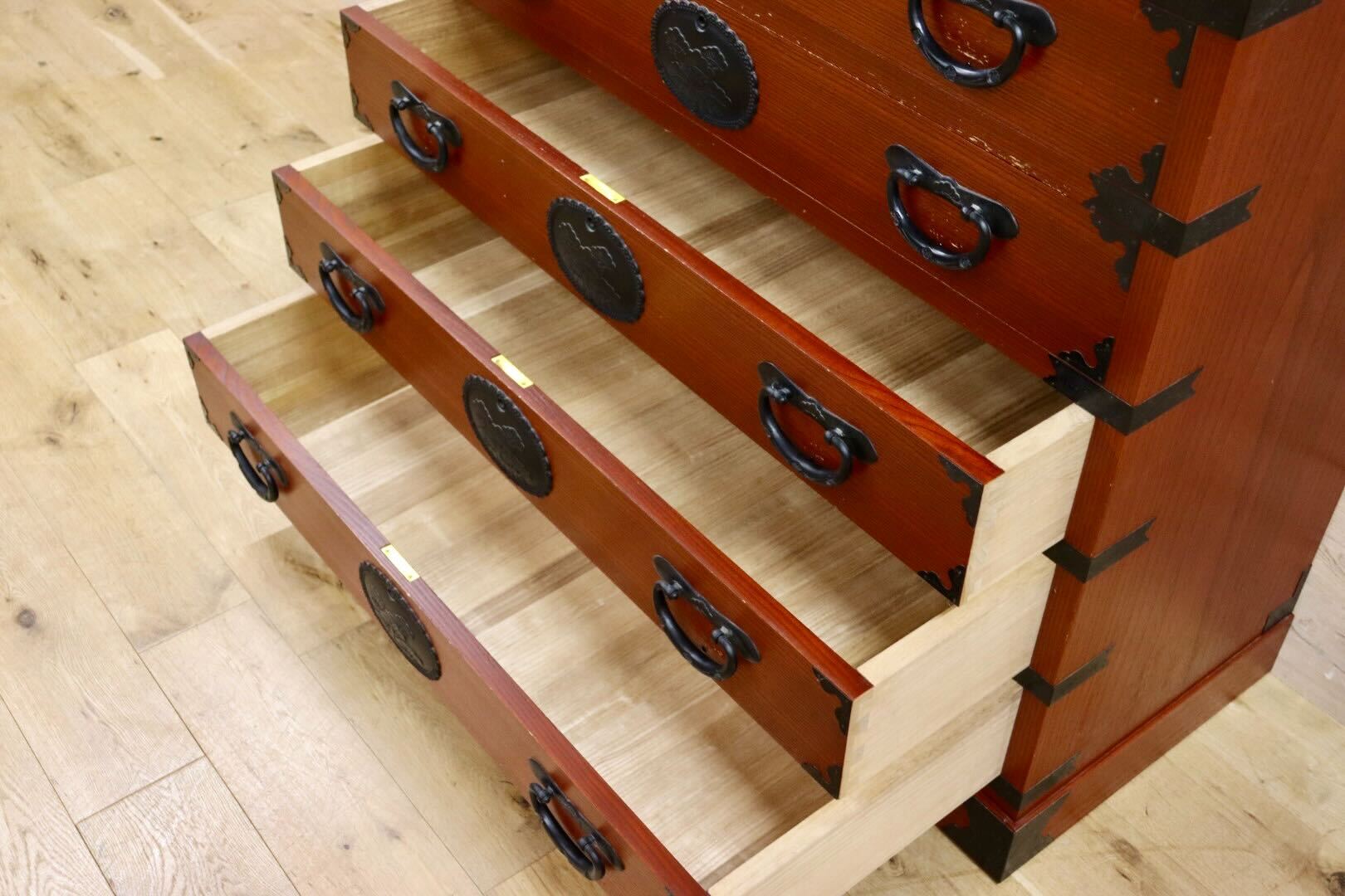 GMHS204○民藝家具 時代箪笥 整理箪笥 和箪笥 タンス レトロ 和モダン 収納家具 和家具 和室 座敷 古民家 チェスト アンティーク