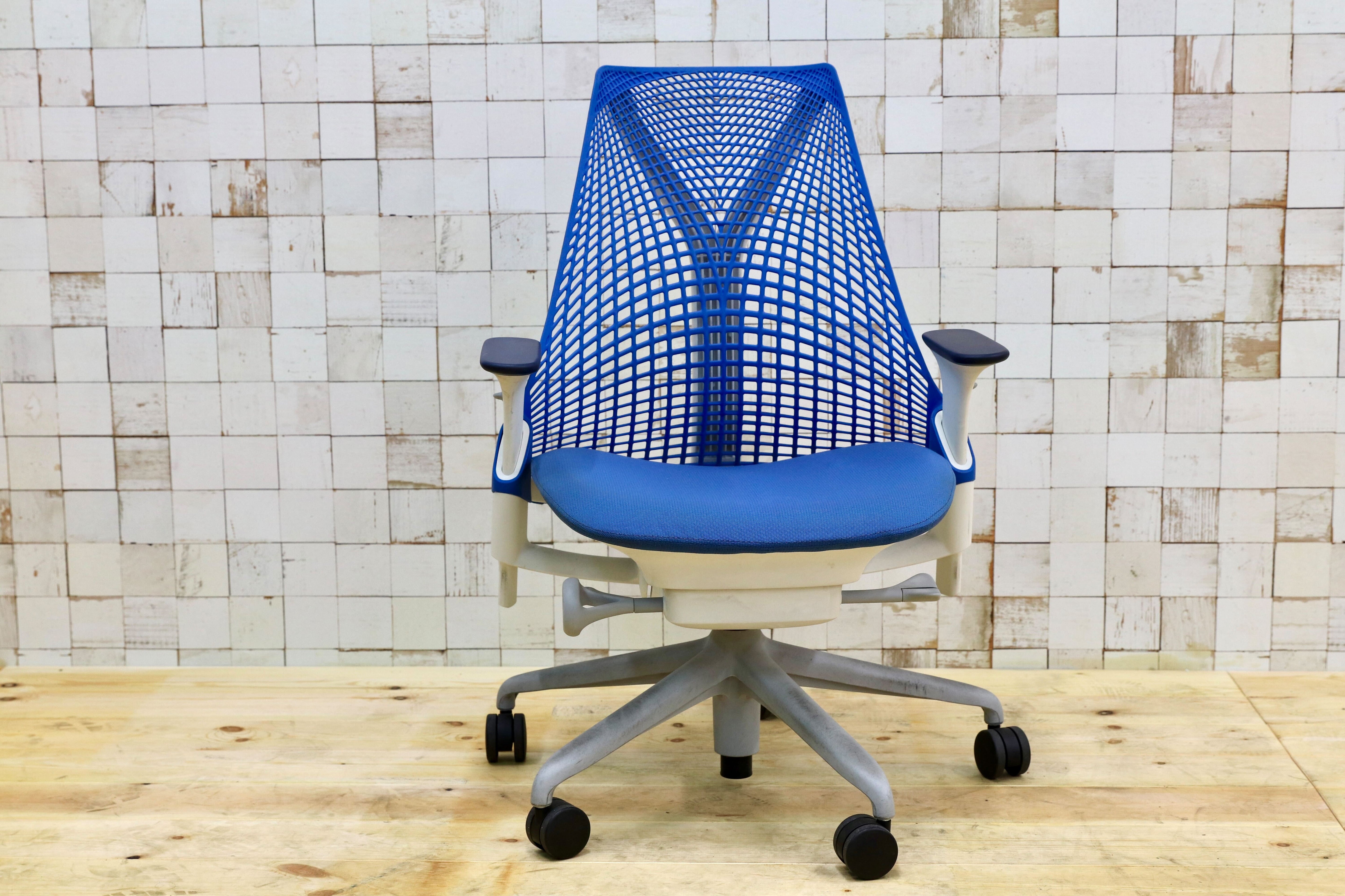 GMHK379B○Herman Miller / ハーマンミラー セイルチェア デスクチェア オフィスチェア ワークチェア ブルー 定価約11.8万