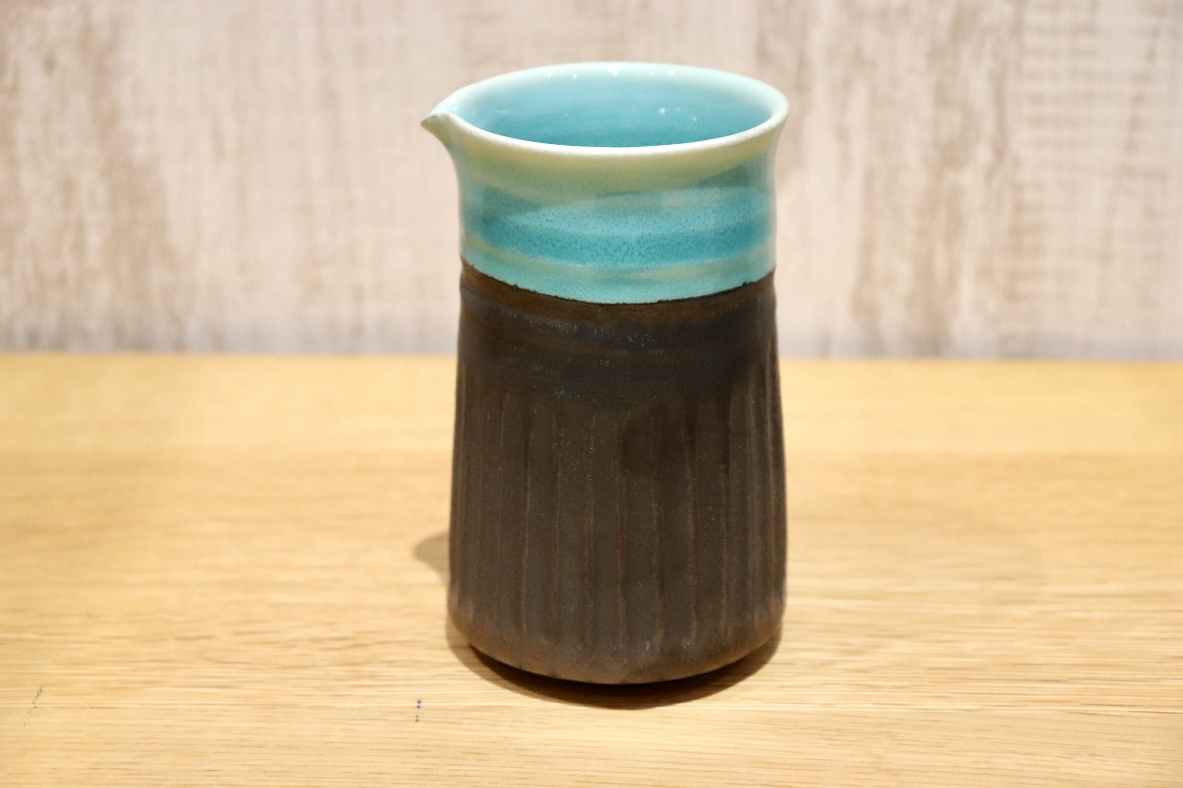 GMIO109◯雅峰窯 丹波焼 鎬 片口 カップ 陶器 伝統工芸 丹波篠山 未使用