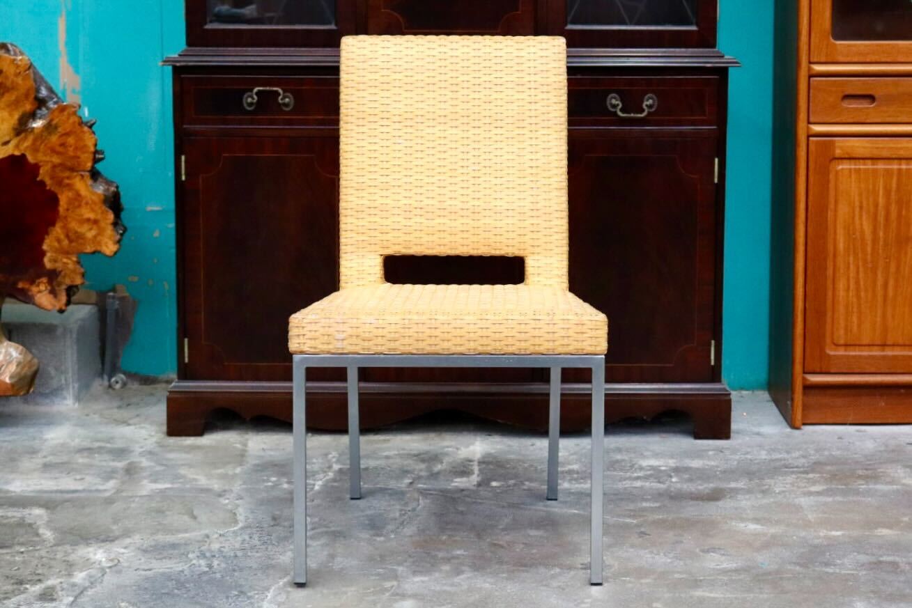 GMIK490B○HUKLA / 日本フクラ ヴァンテ VENTER ダイニングチェア アームレスチェア 椅子 レザー 水牛革編み モダン 国産家具