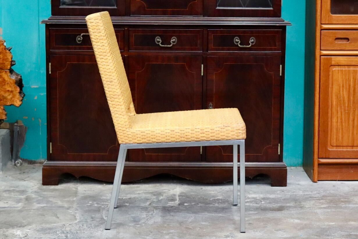 GMIK490B○HUKLA / 日本フクラ ヴァンテ VENTER ダイニングチェア アームレスチェア 椅子 レザー 水牛革編み モダン 国産家具