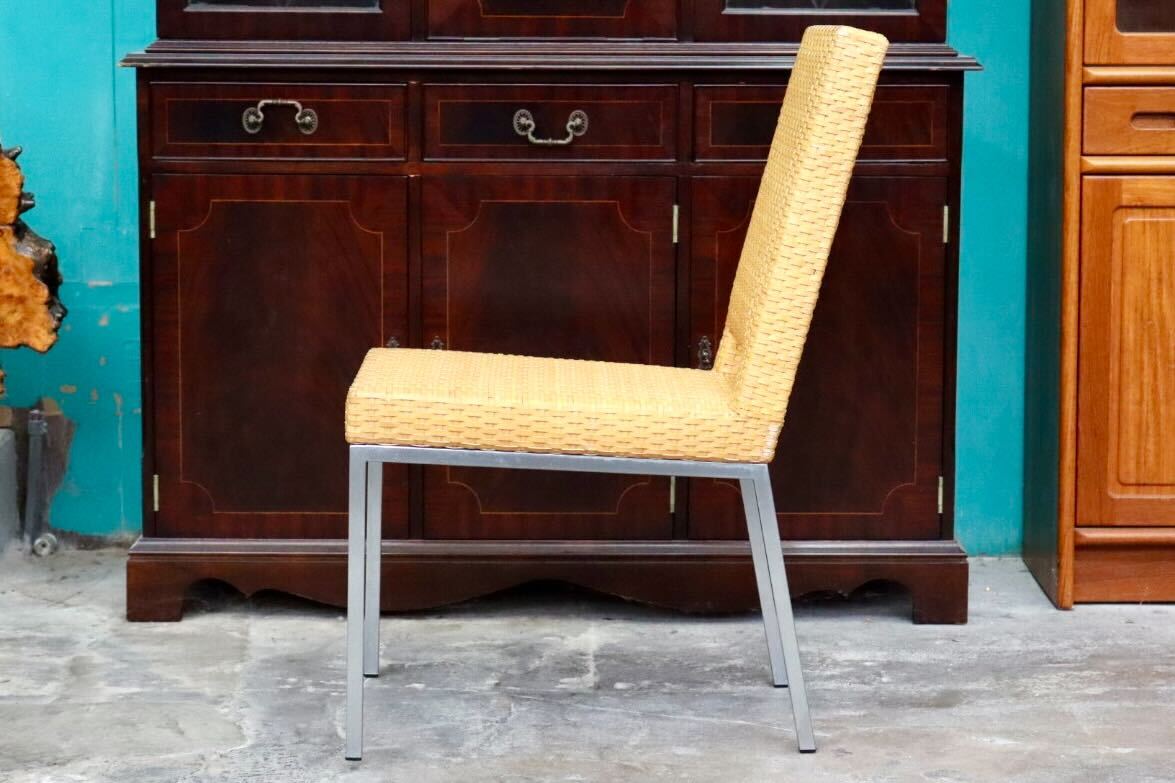 GMIK490B○HUKLA / 日本フクラ ヴァンテ VENTER ダイニングチェア アームレスチェア 椅子 レザー 水牛革編み モダン 国産家具