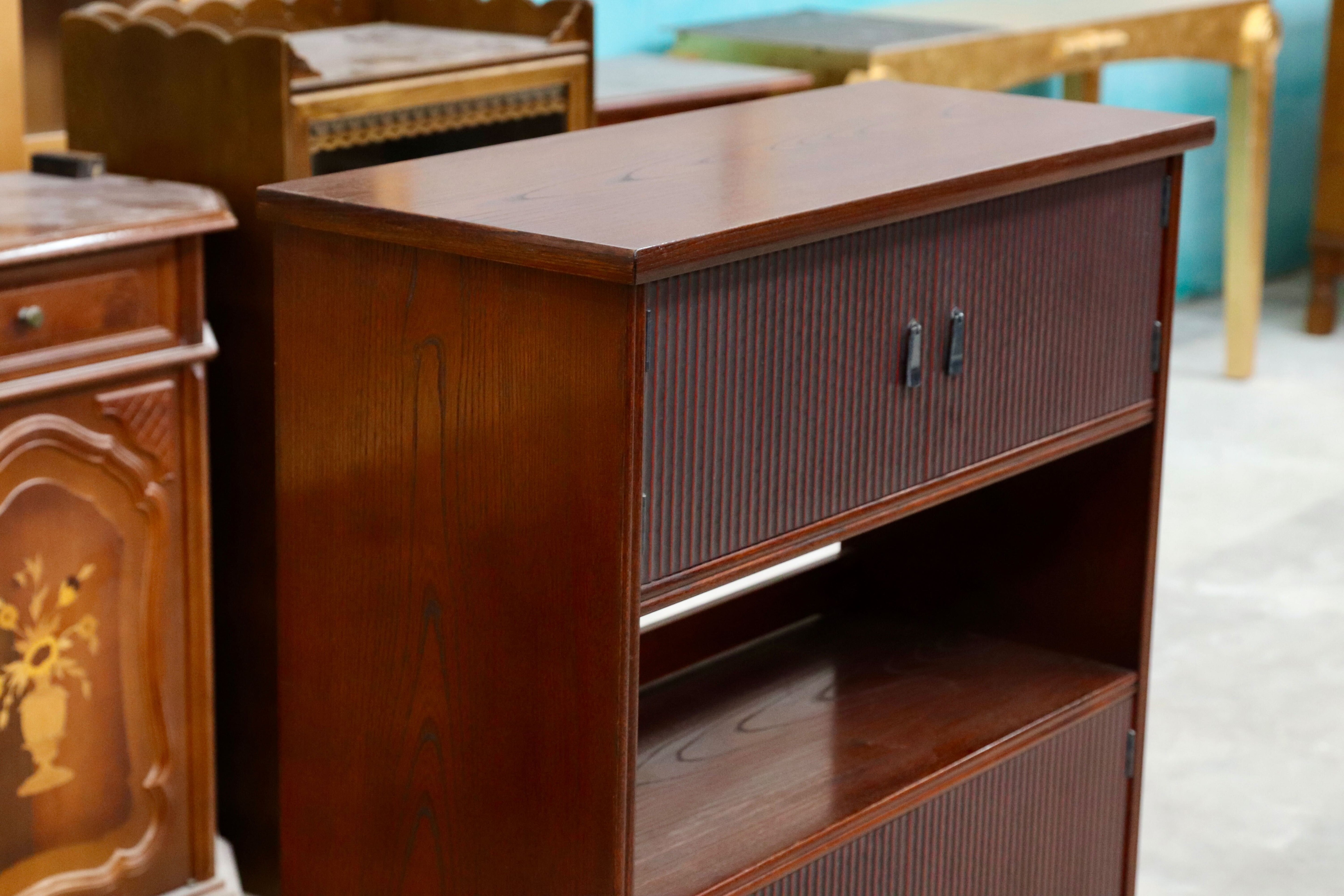 GMHK766○MORISHIGE / モリシゲ 茶棚 飾り棚 キャビネット サイドボード リビングボード 和家具 和モダン レトロ IDC大塚家具 大正モダン