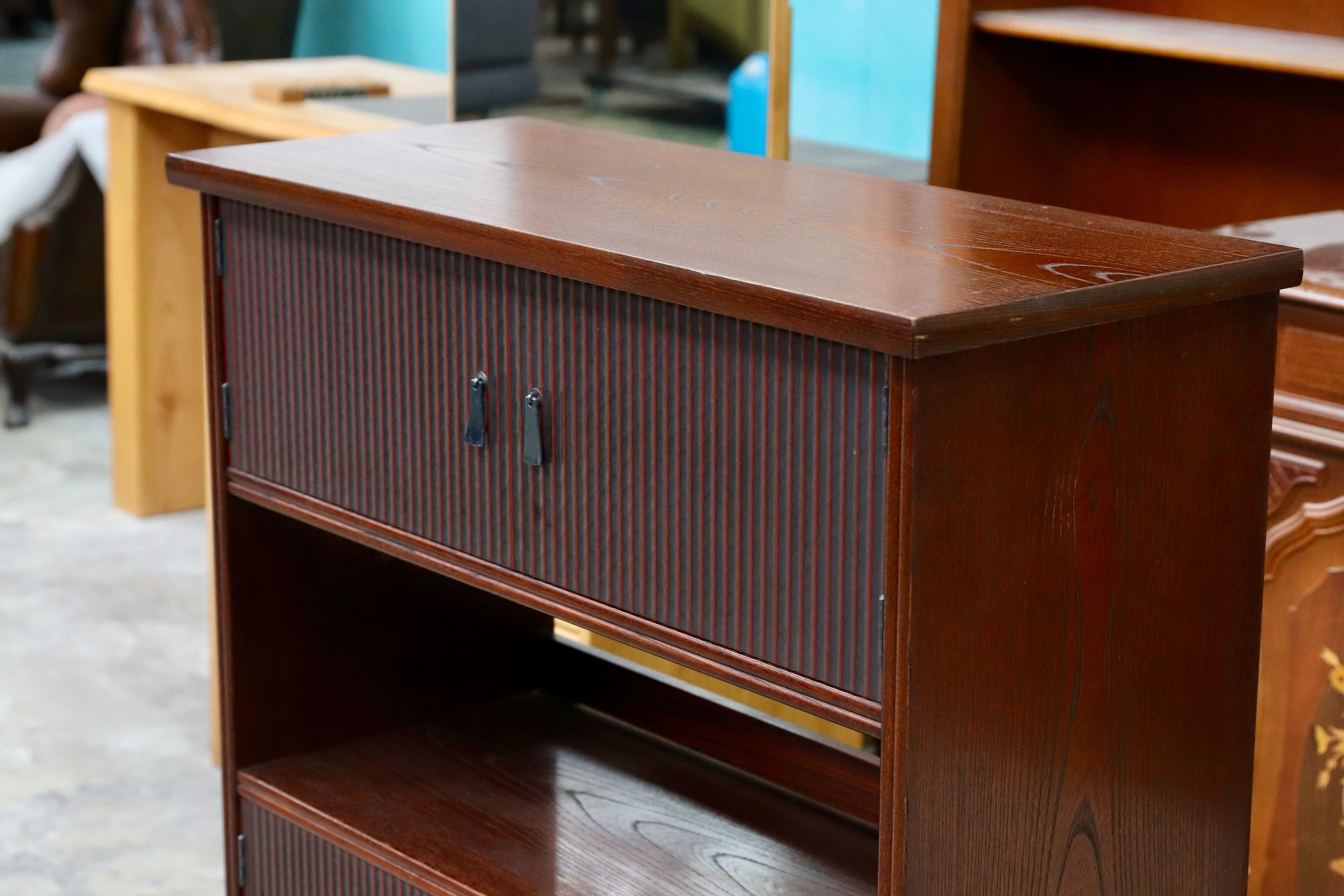 GMHK766○MORISHIGE / モリシゲ 茶棚 飾り棚 キャビネット サイドボード リビングボード 和家具 和モダン レトロ IDC大塚家具 大正モダン