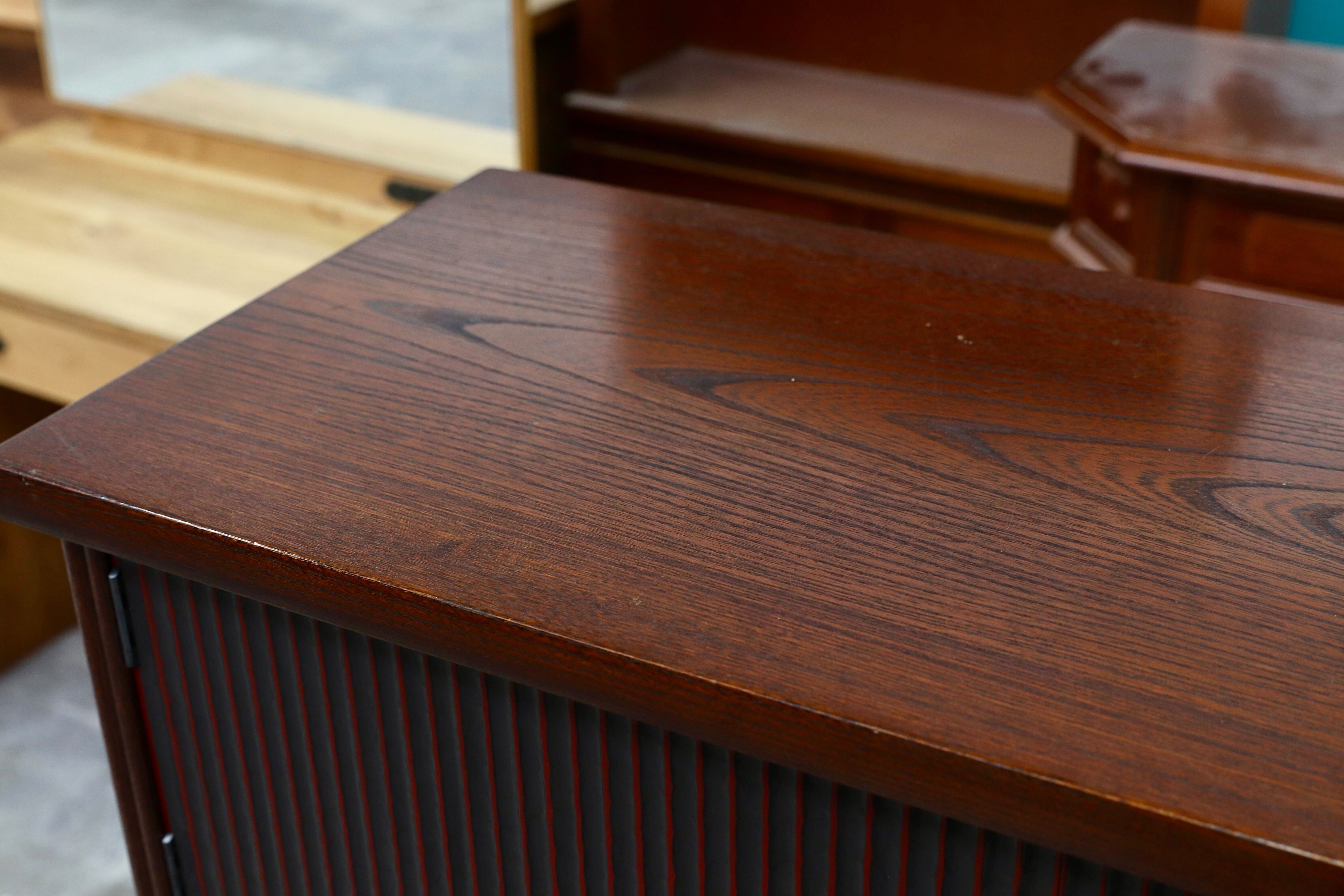 GMHK766○MORISHIGE / モリシゲ 茶棚 飾り棚 キャビネット サイドボード リビングボード 和家具 和モダン レトロ IDC大塚家具 大正モダン