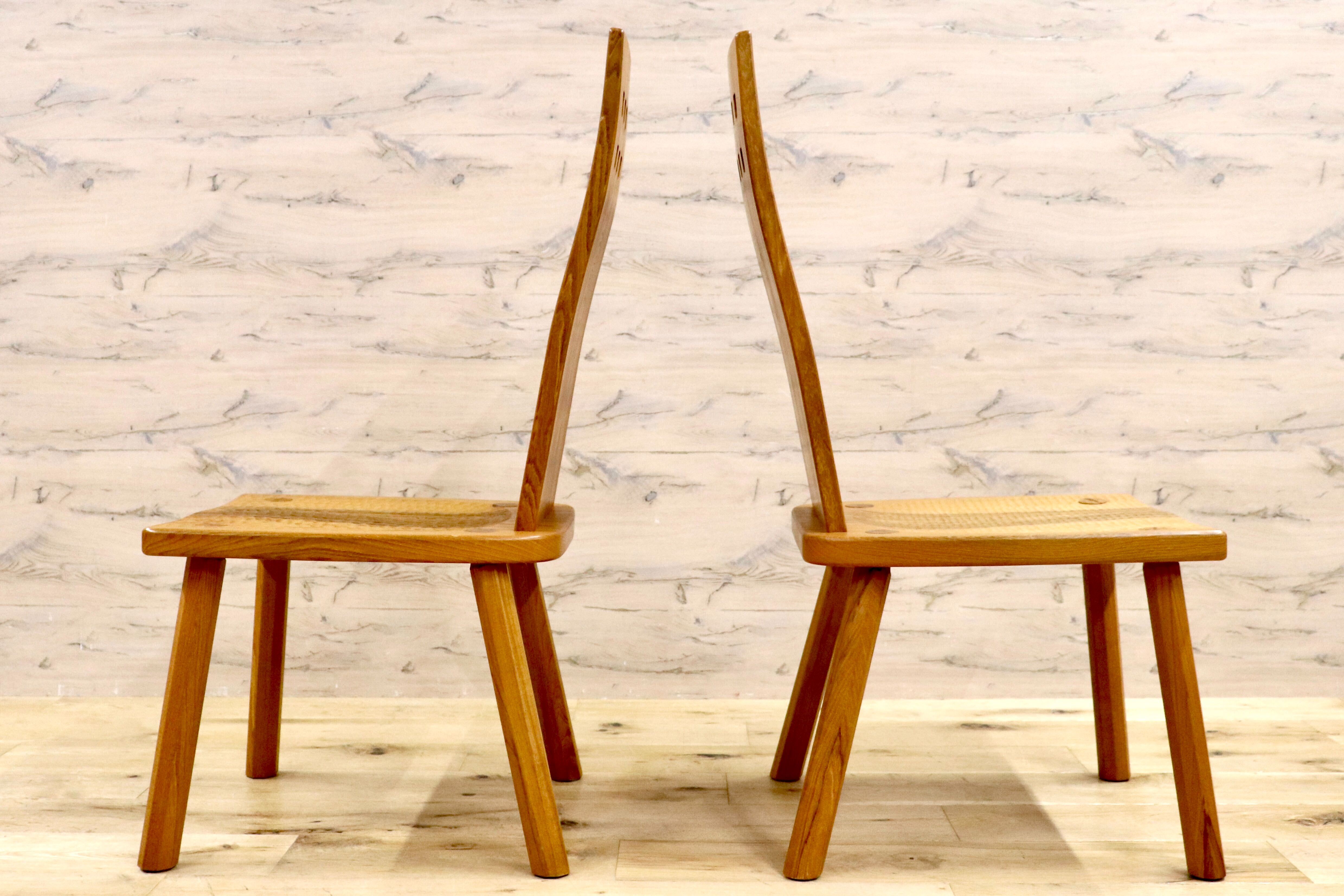 GMHS184B○谷材木店 谷信英 ダイニングチェア アームレスチェア 天然木 無垢 ナチュラル カントリー 工房家具 2脚セット